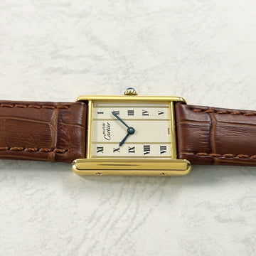 Cartier】カルティエマストタンク LM縦ローマ 純正尾錠付き