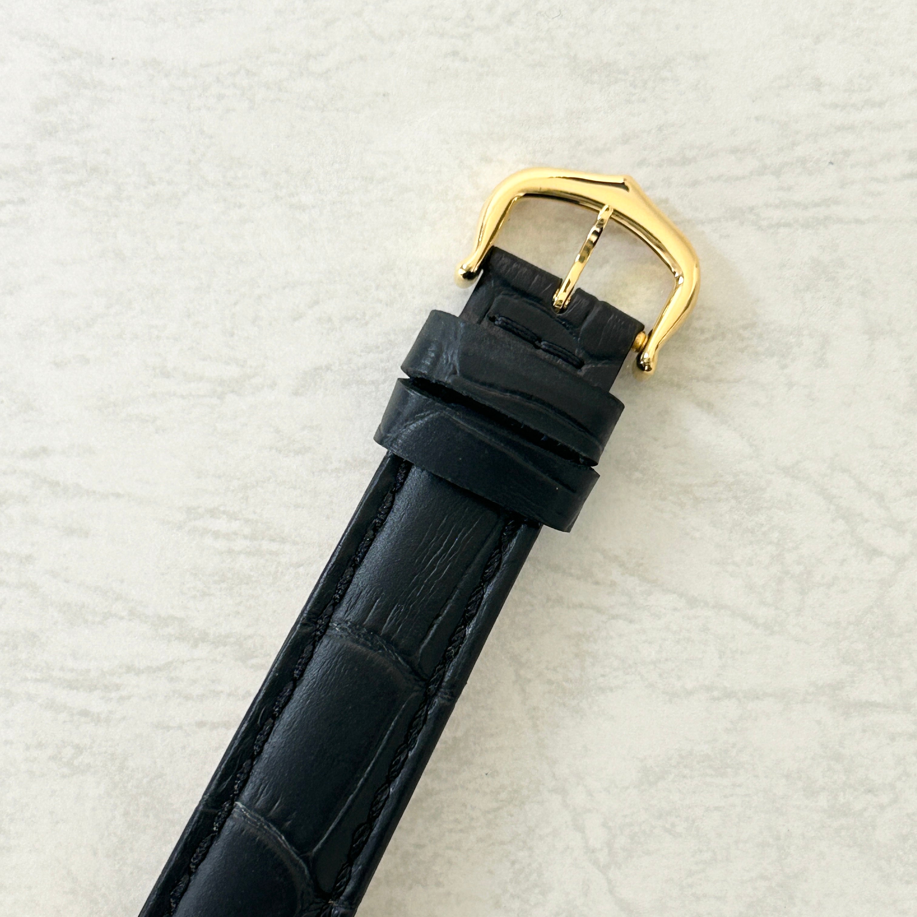 【Cartier】カルティエ<BR>マストタンク SM手巻きブラックローマ 純正尾錠付き