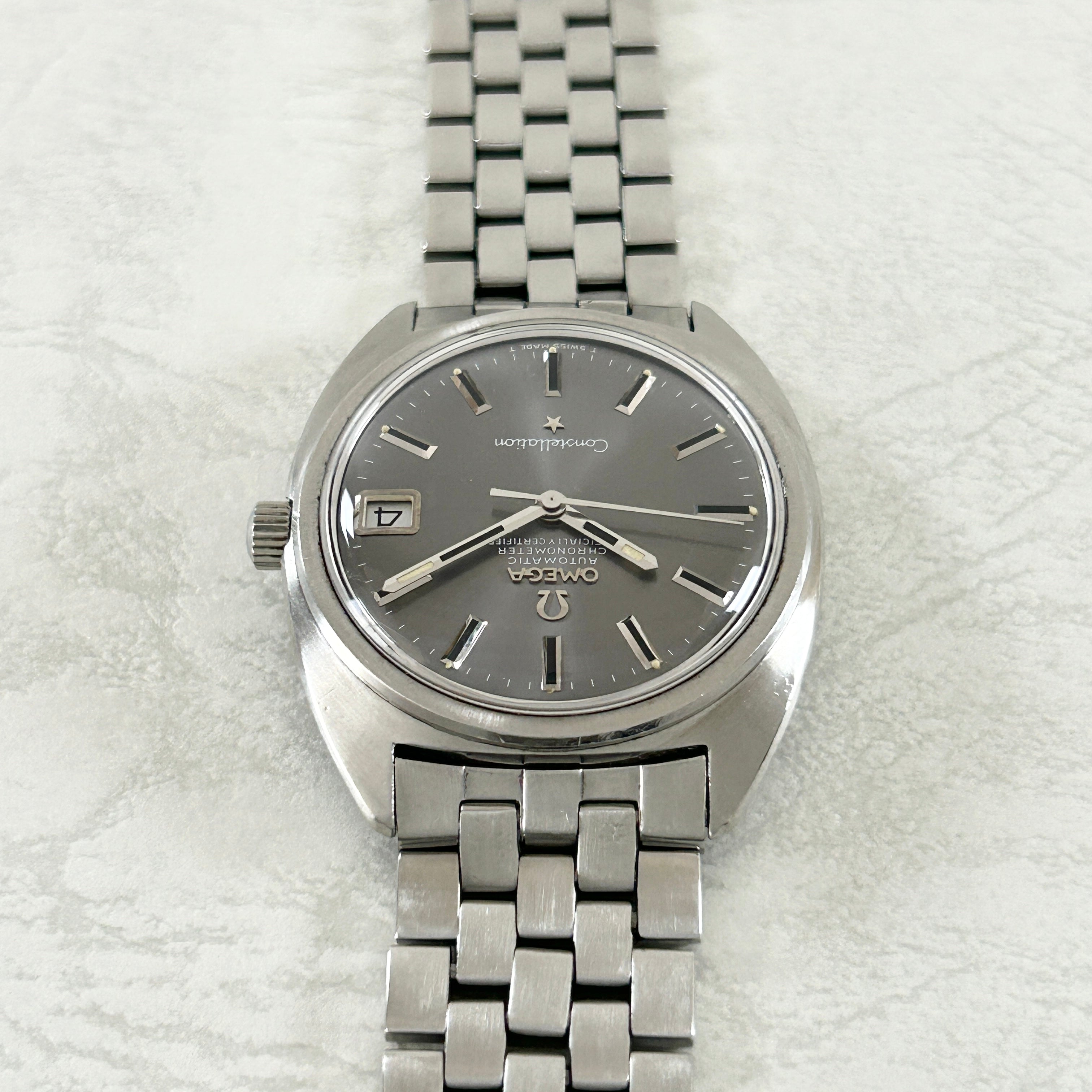 [OMEGA] Omega Constellation Date C Line Greydial with original box