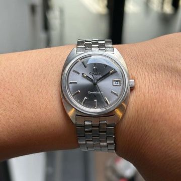 OMEGA】オメガコンステレーションデイトCライン Greydial 純正ボックス付き