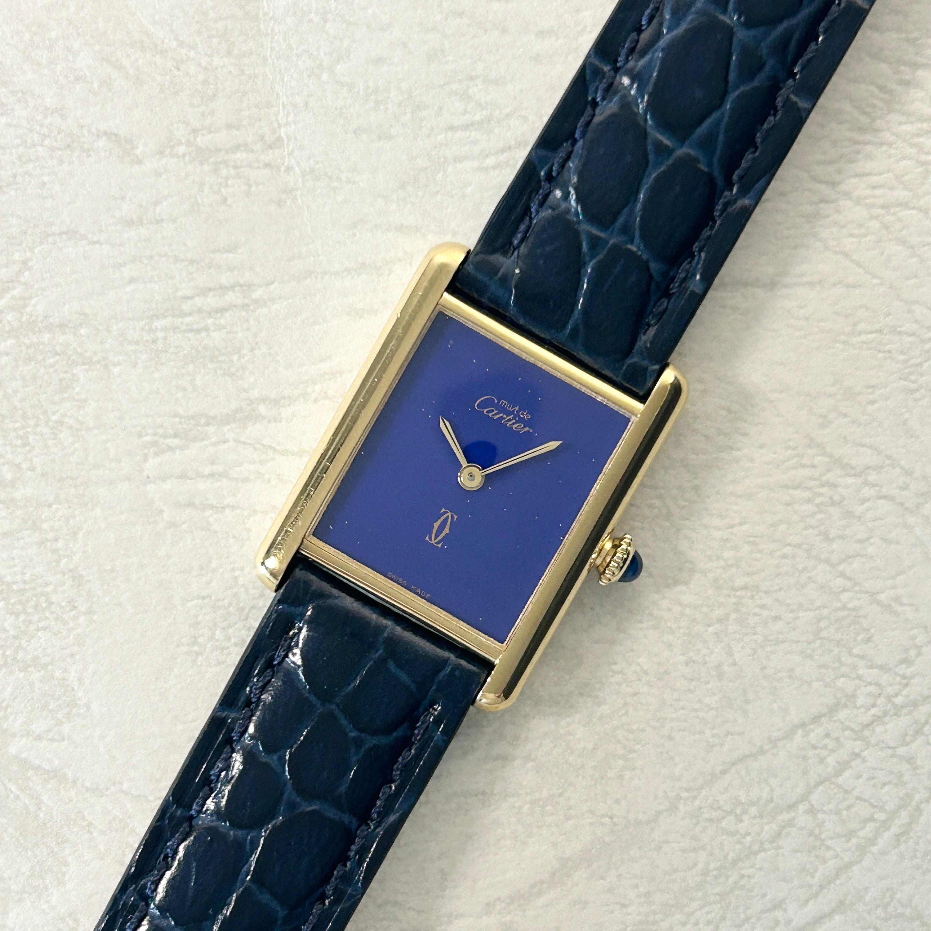 [Cartier] Cartier Must Tank LM Lapis Lazuli with lifetime warranty