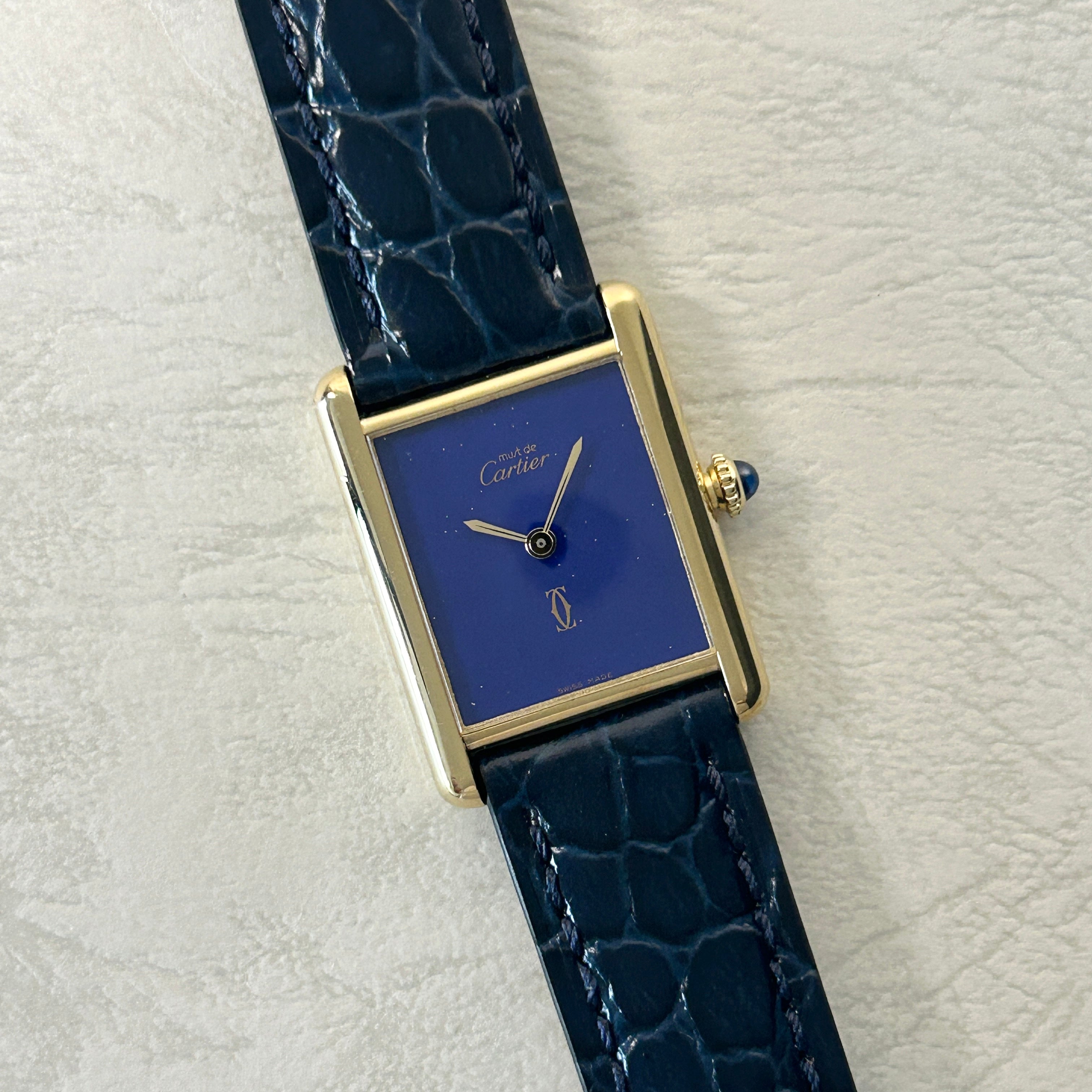 [Cartier] Cartier Must Tank LM Lapis Lazuli with lifetime warranty