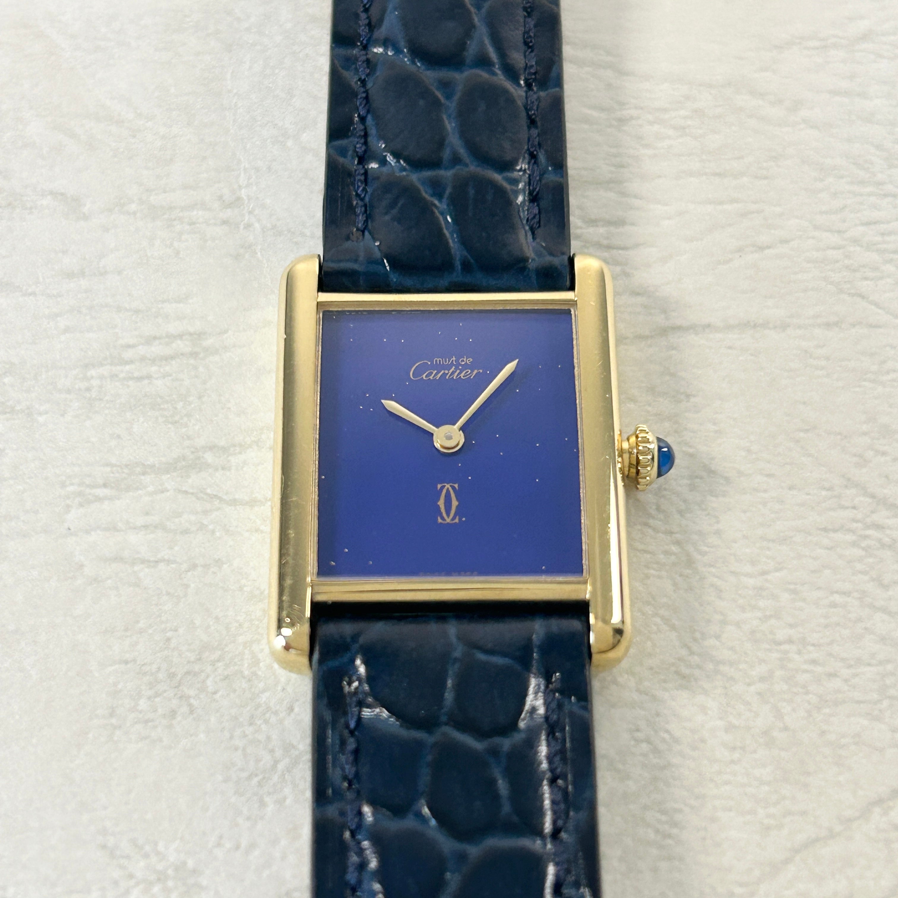 [Cartier] Cartier Must Tank LM Lapis Lazuli with lifetime warranty