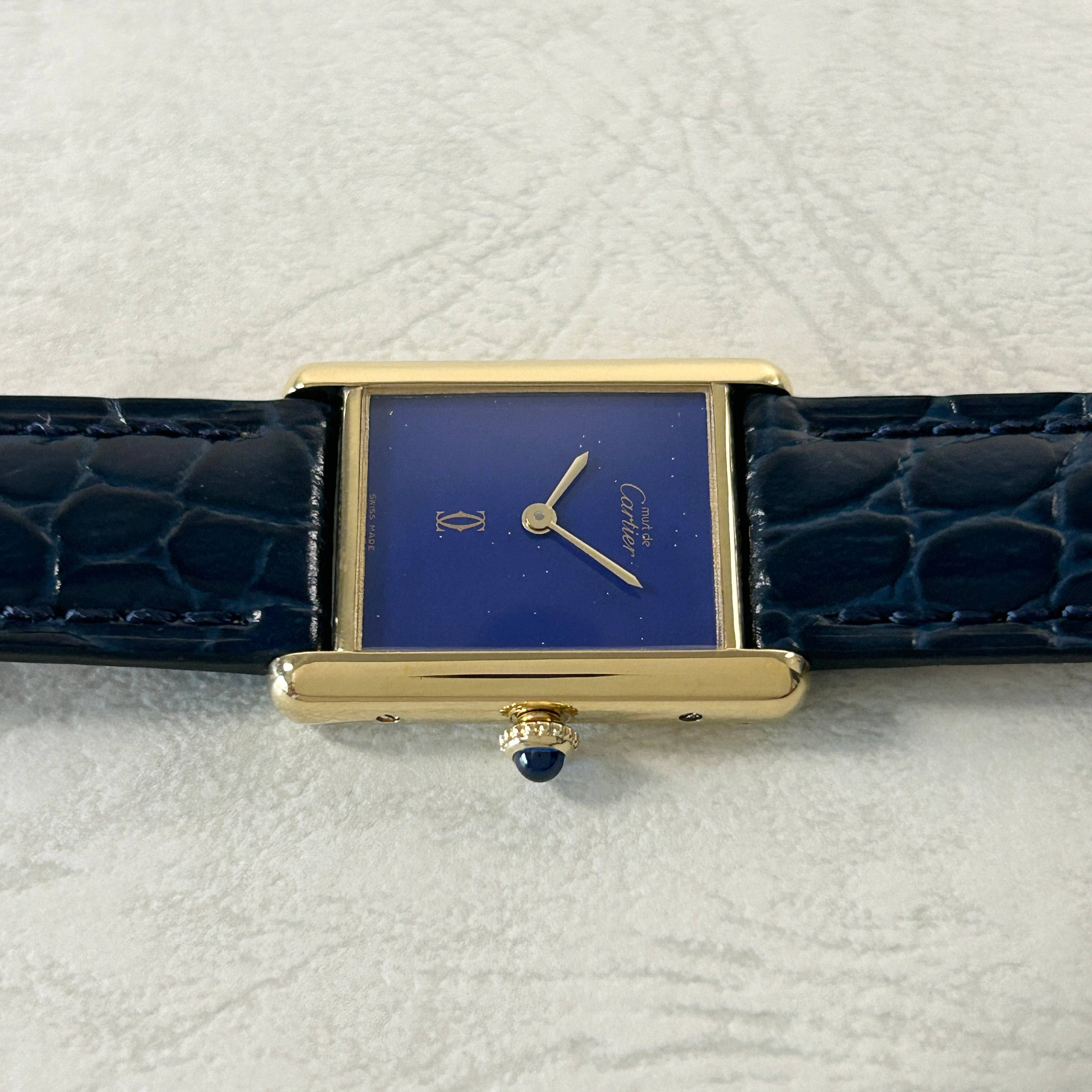 [Cartier] Cartier Must Tank LM Lapis Lazuli with lifetime warranty