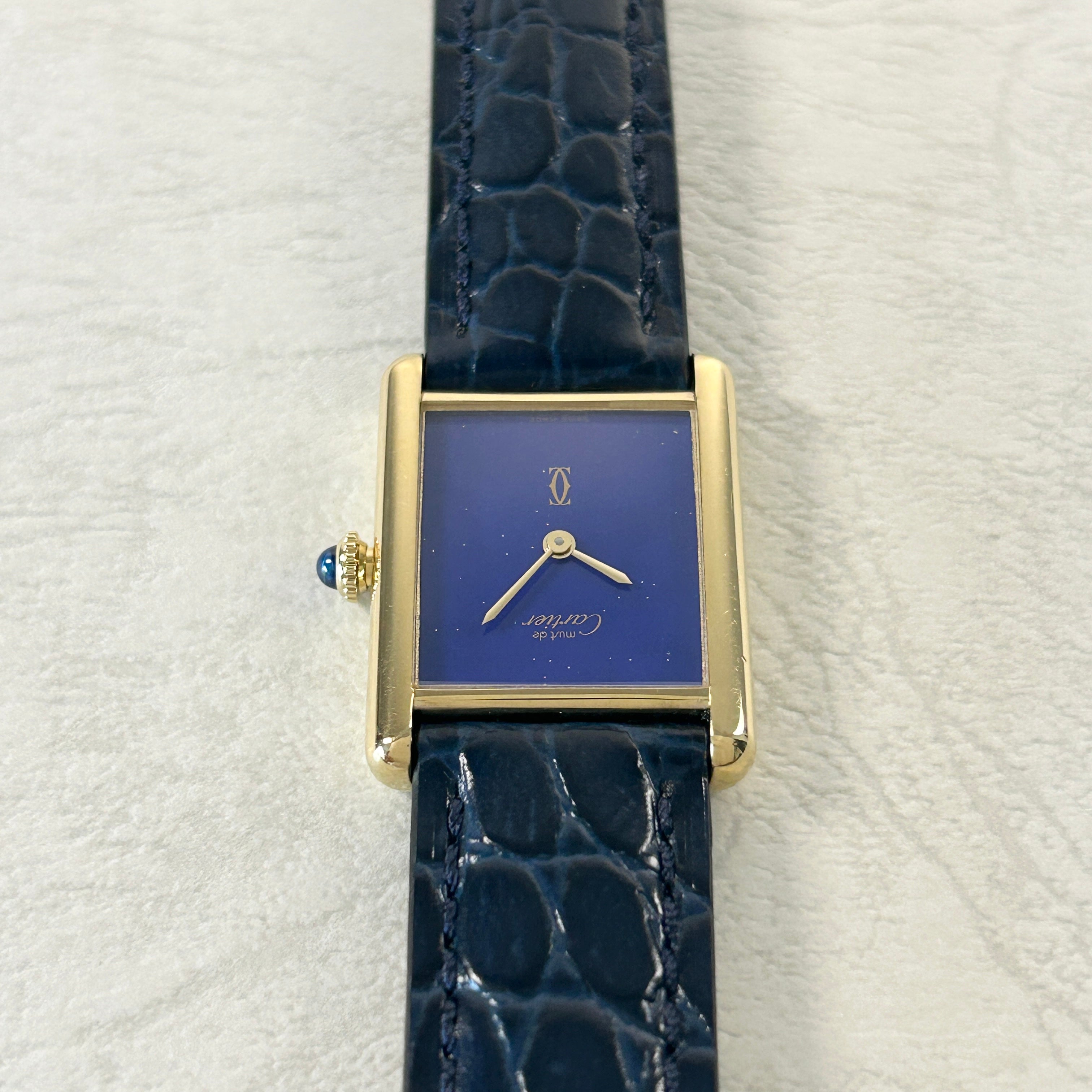 [Cartier] Cartier Must Tank LM Lapis Lazuli with lifetime warranty