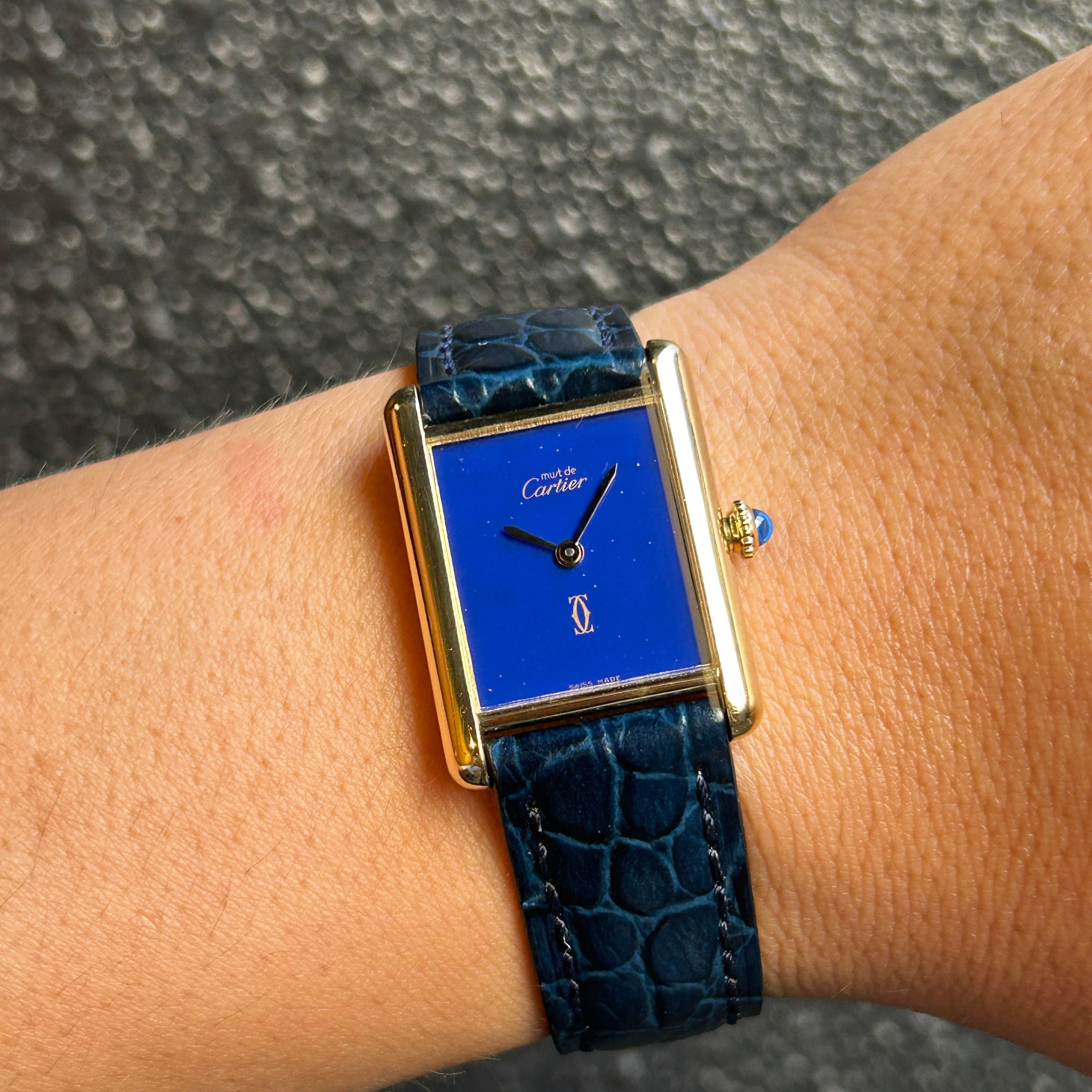 [Cartier] Cartier Must Tank LM Lapis Lazuli with lifetime warranty