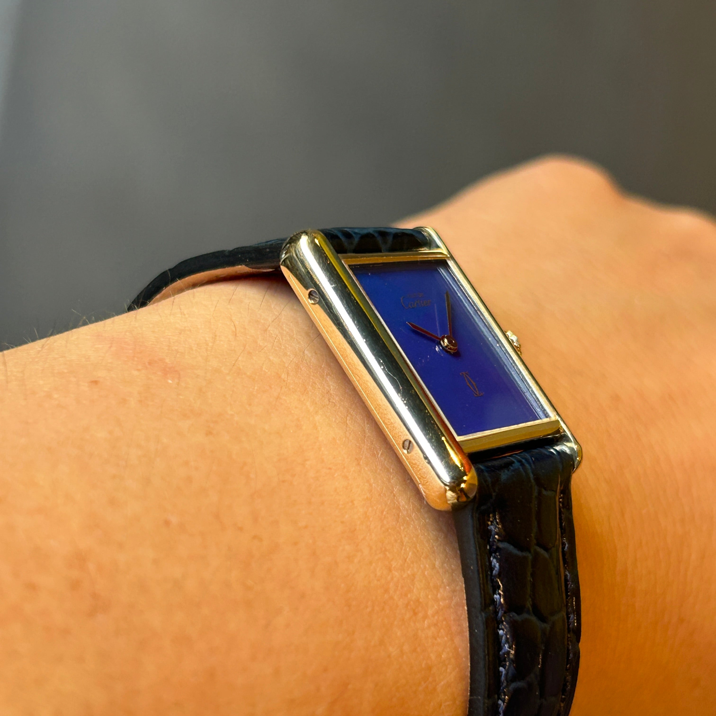 [Cartier] Cartier Must Tank LM Lapis Lazuli with lifetime warranty