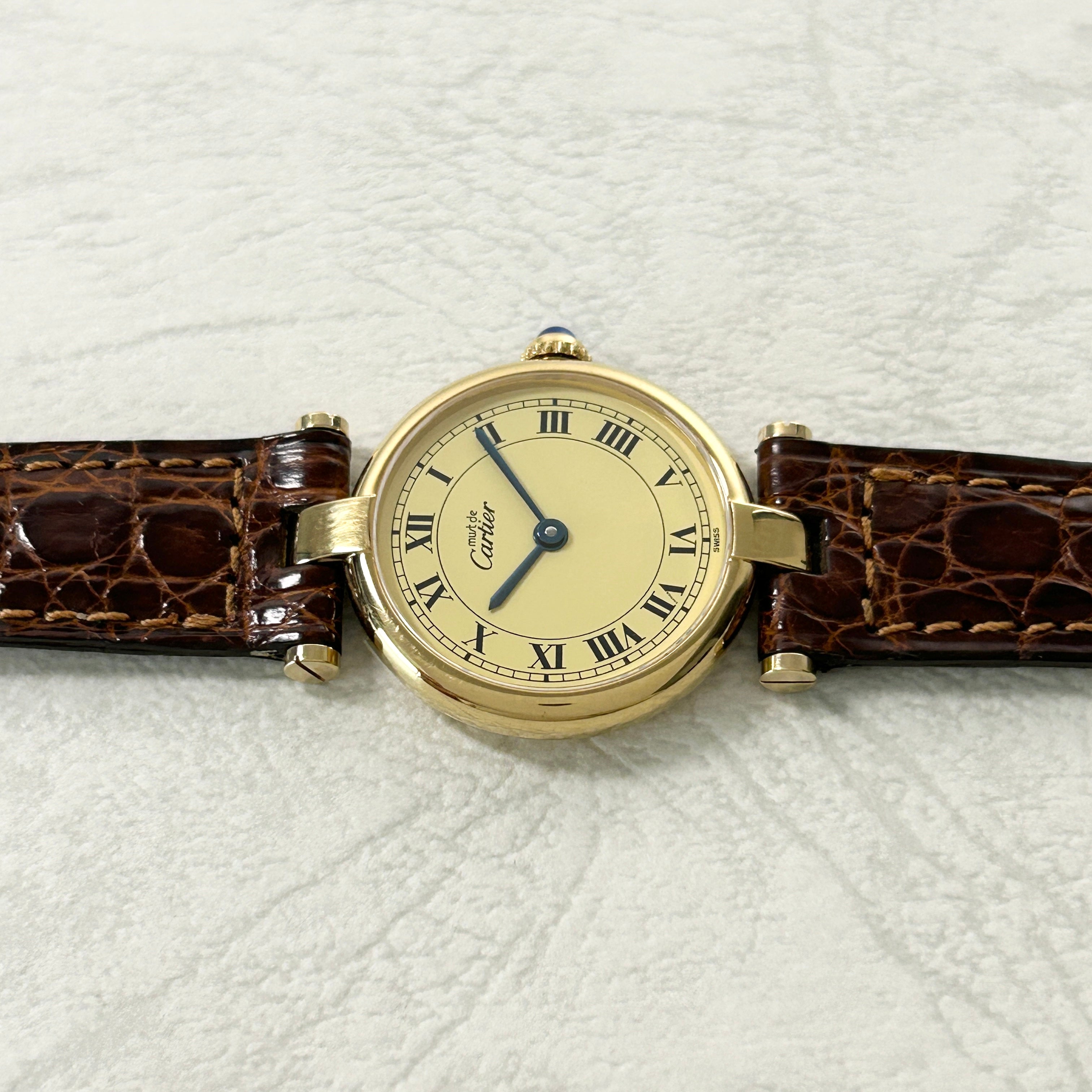 [Cartier] Cartier Must Vendome SM Ivory Roman with genuine buckle