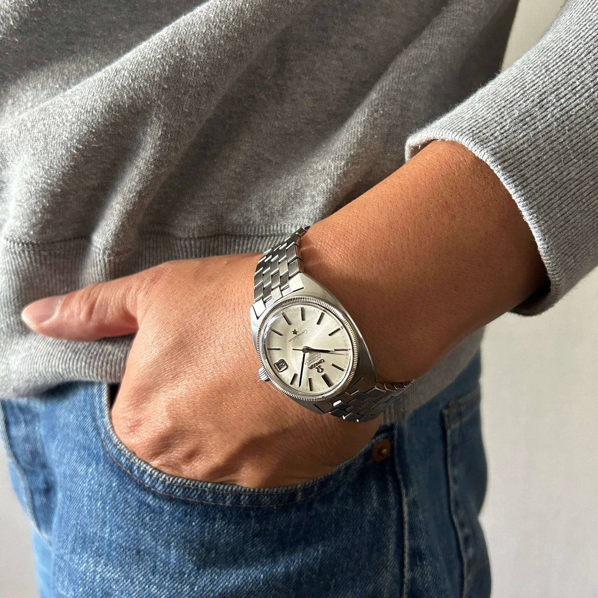 OMEGA】オメガコンステレーションデイトCラインWGベゼル Silverdial 