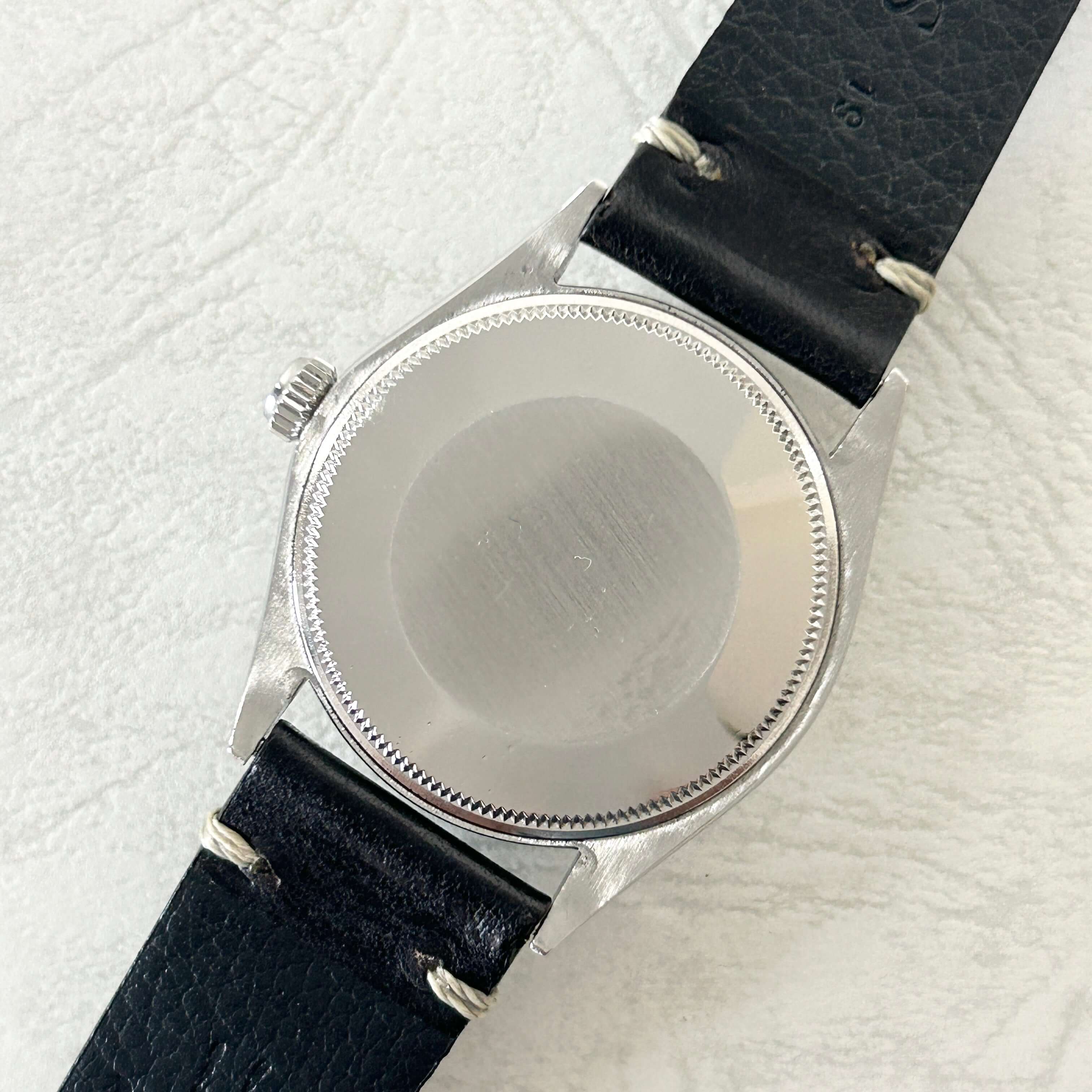 【ROLEX】ロレックス<BR>エアキング Ref.5500 Silver 梨地仕上げ 純正尾錠付き