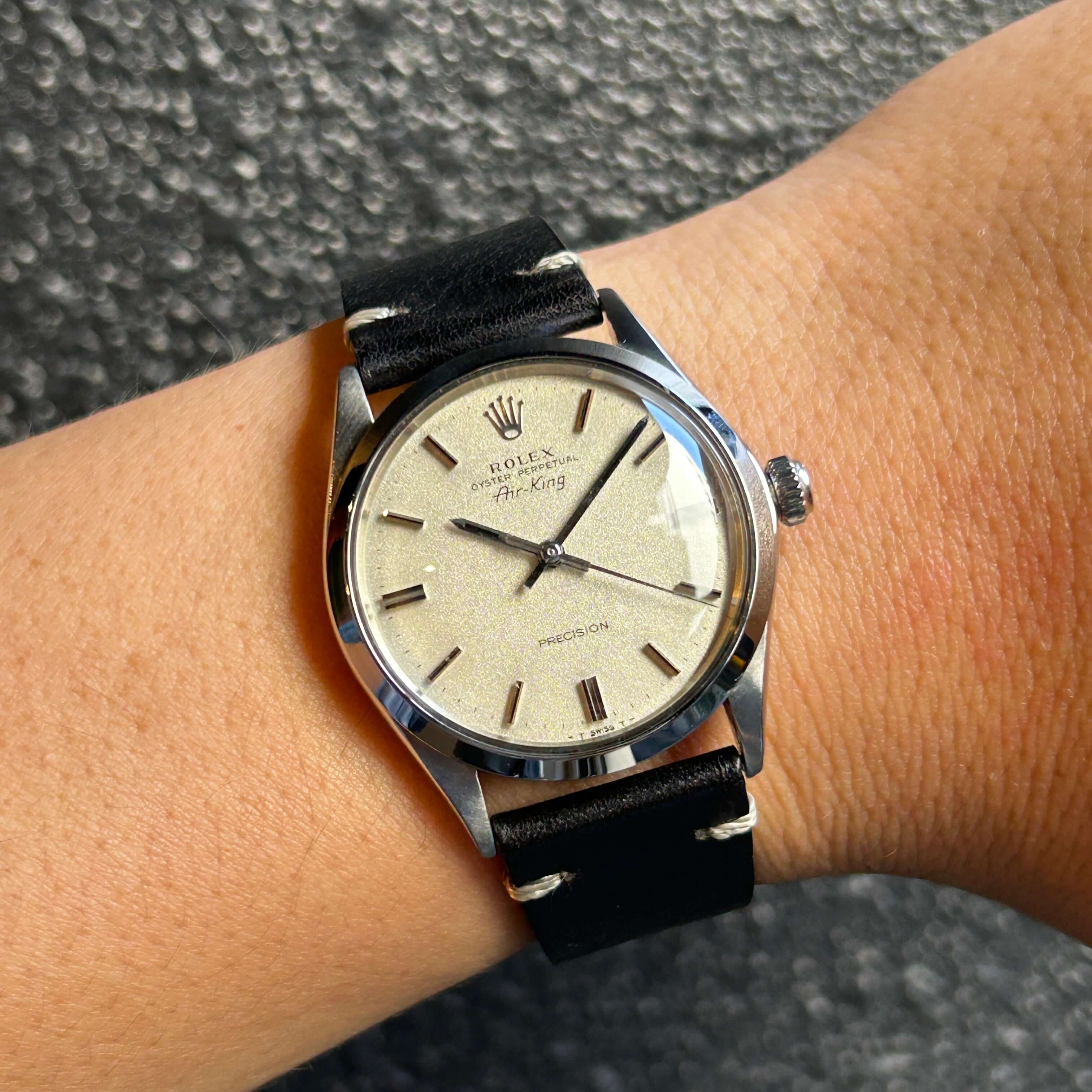 [ROLEX] Rolex Air King Ref.5500 Silver matte finish with genuine buckle