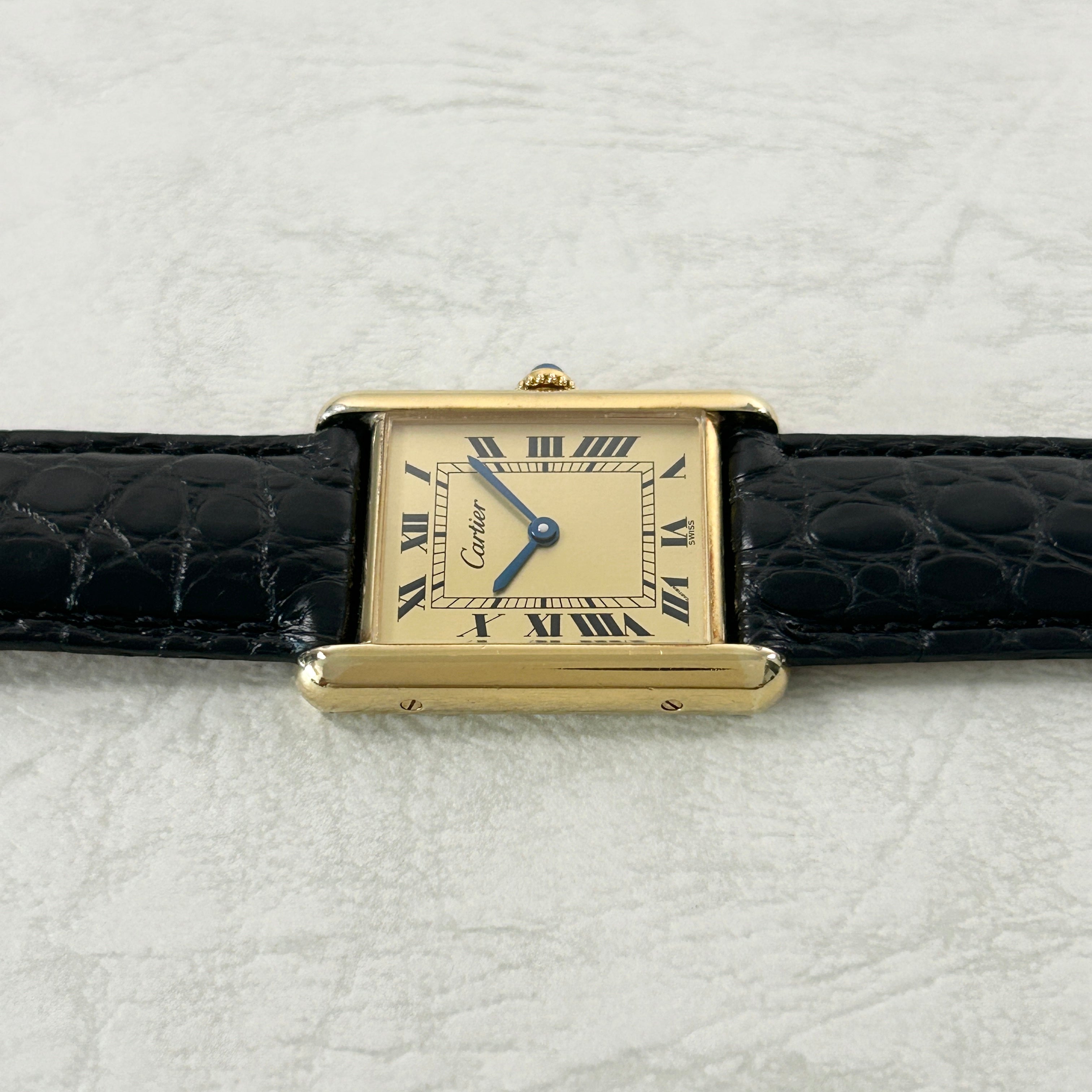 [Cartier] Cartier Must Tank LM Champagne Roma QZ with genuine D-buckle