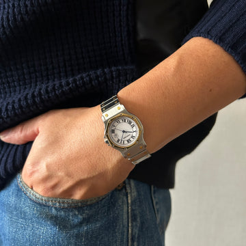 Cartier】カルティエ サントスオクタゴン LM 18KYG×SS 