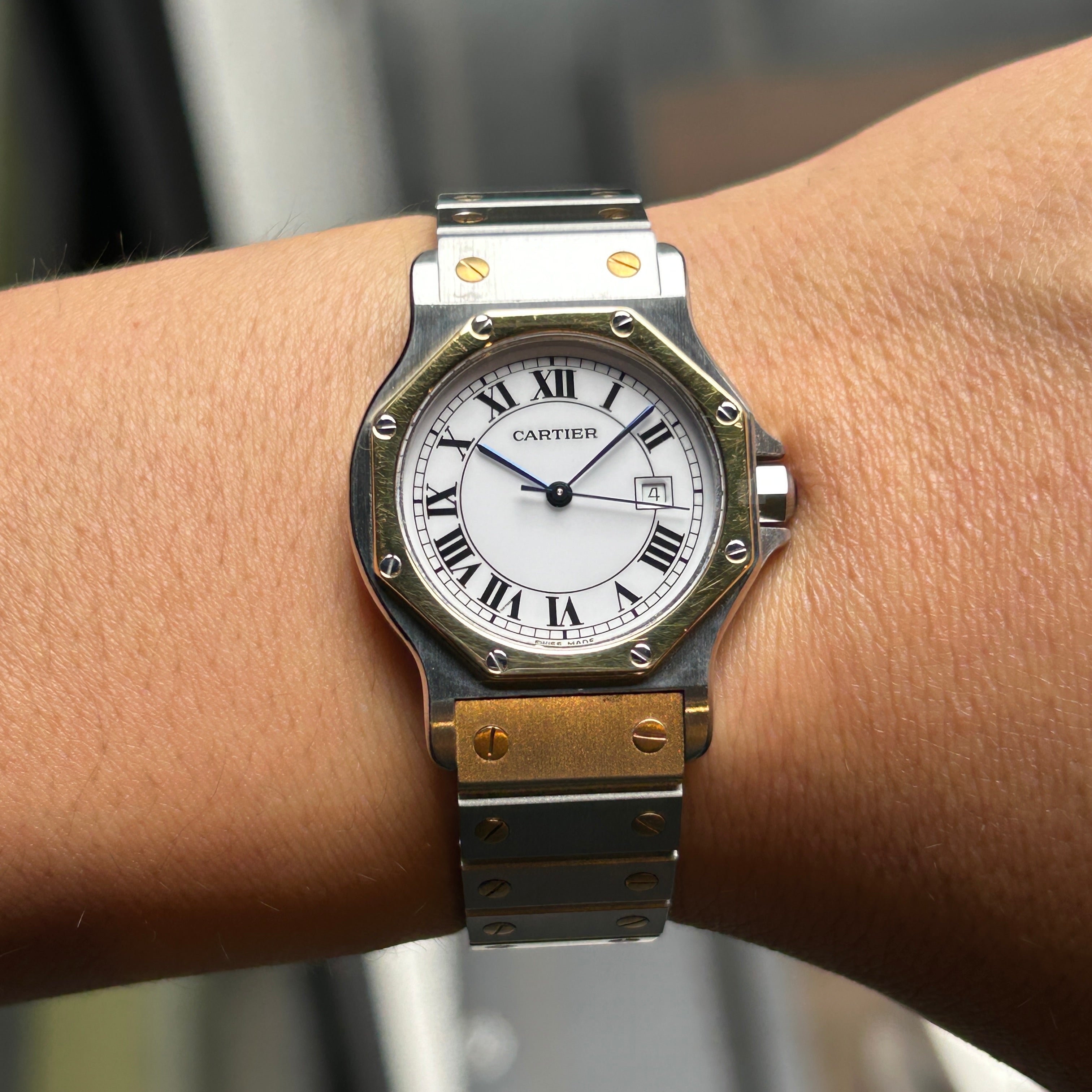 [Cartier] Cartier Santos Octagon LM18KYG x SS