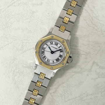 Cartier】カルティエ サントスオクタゴン SM 18KYG×SS ゴドロン  