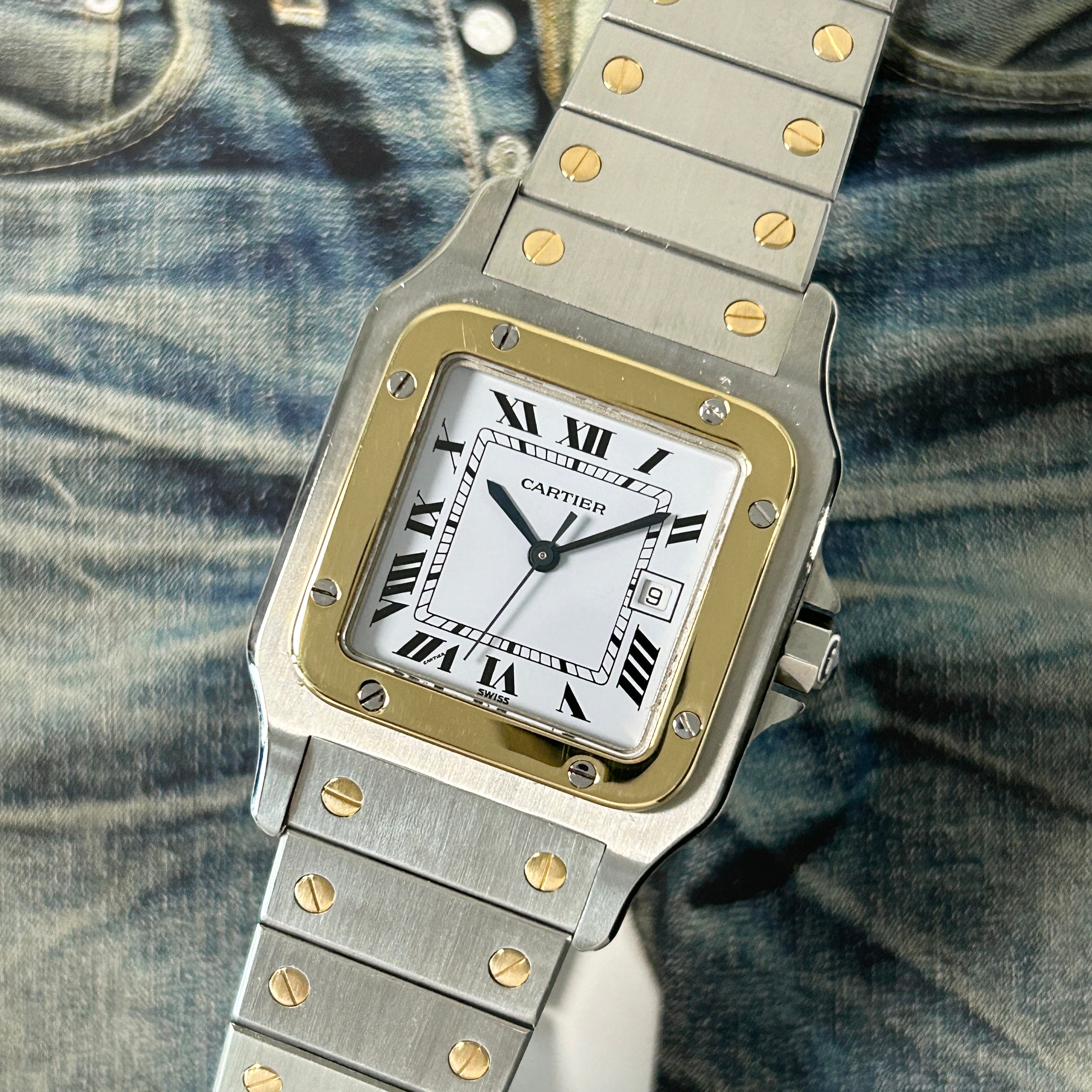 [Cartier] Cartier Santos Galbee LM Automatic 18KYG x SS<br> Late model with bracelet