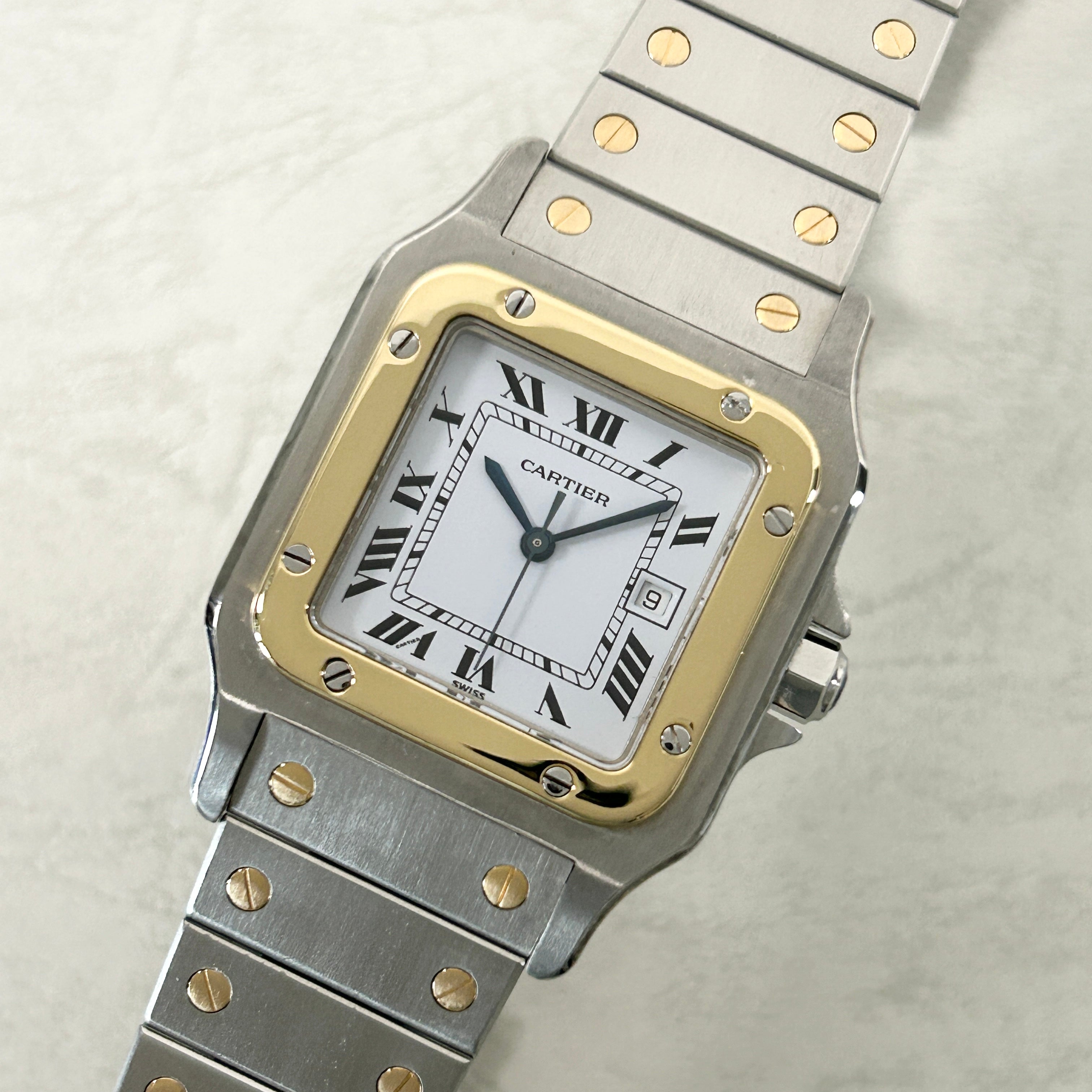 [Cartier] Cartier Santos Galbee LM Automatic 18KYG x SS<br> Late model with bracelet