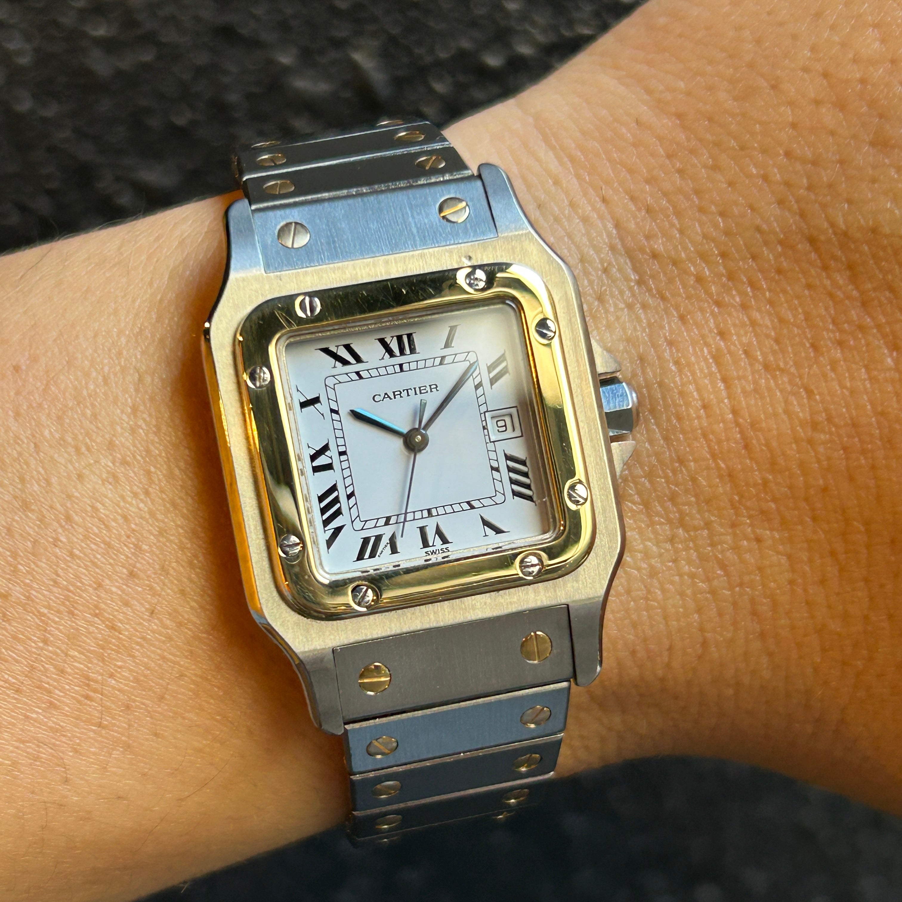 [Cartier] Cartier Santos Galbee LM Automatic 18KYG x SS<br> Late model with bracelet