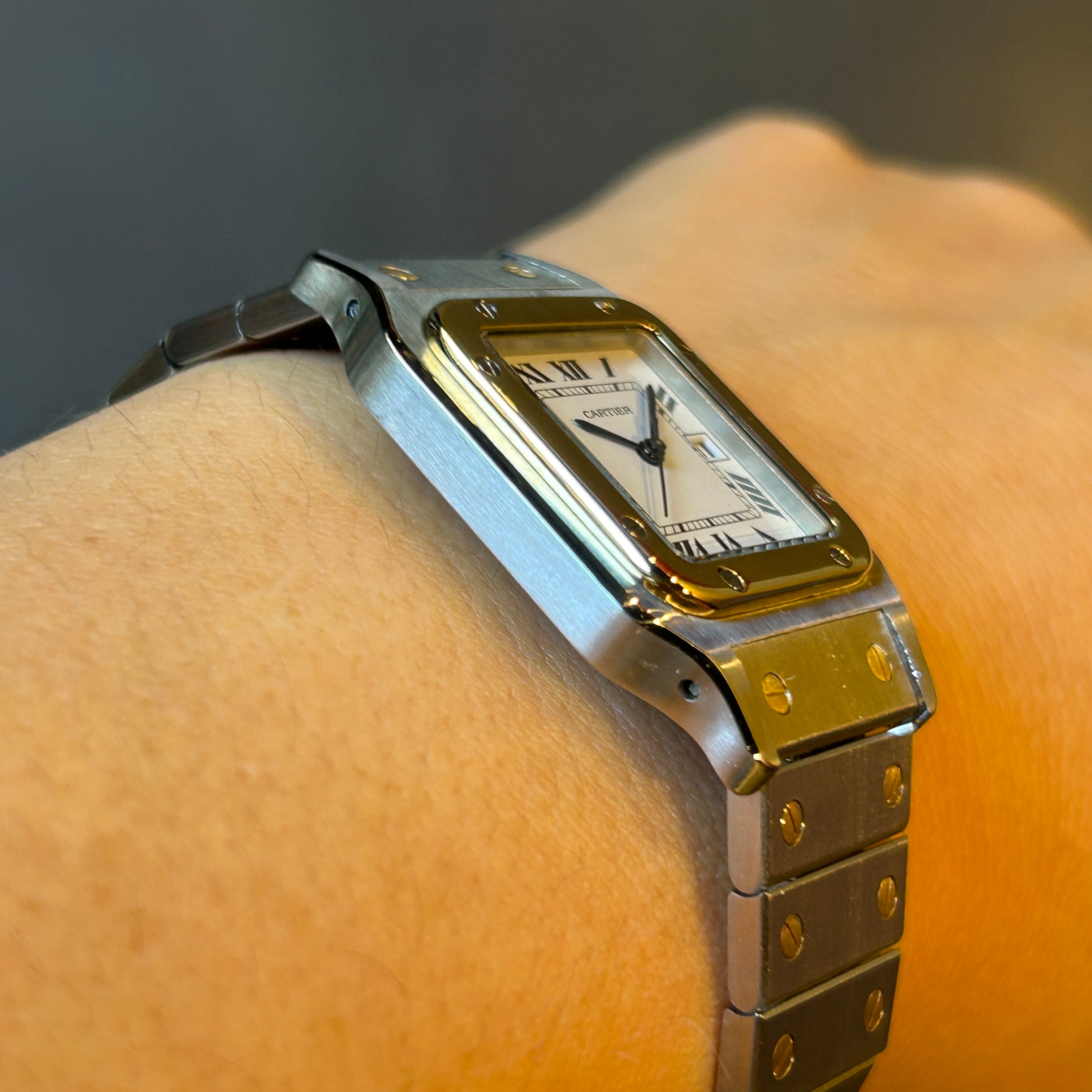 [Cartier] Cartier Santos Galbee LM Automatic 18KYG x SS<br> Late model with bracelet