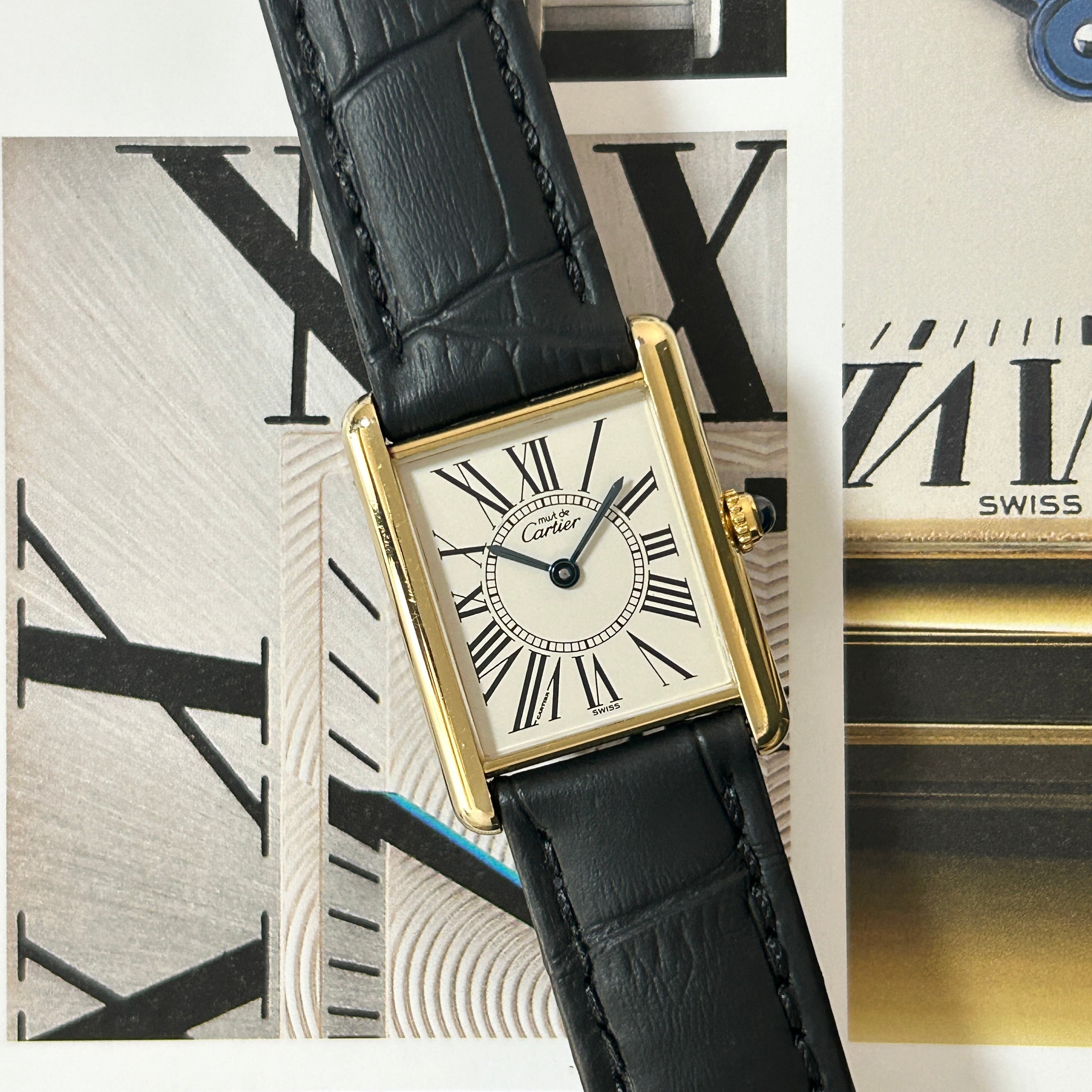 [Cartier] Cartier<br> Mast tank LM Oparan genuine buckle included