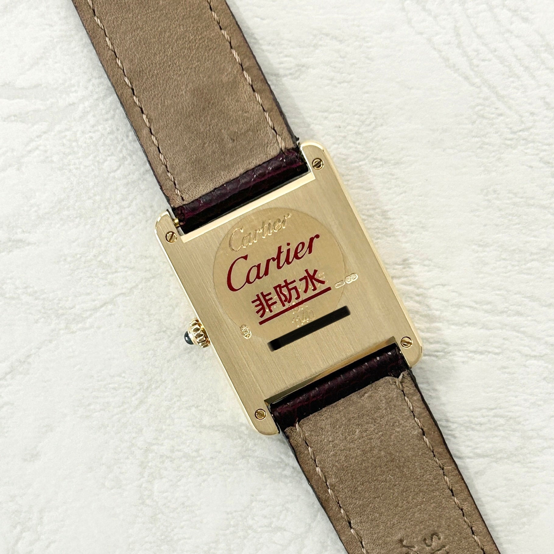 【Cartier】カルティエ<BR>タンクルイカルティエ LM18KYGクォーツ<BR>純正18KYG製尾錠付き