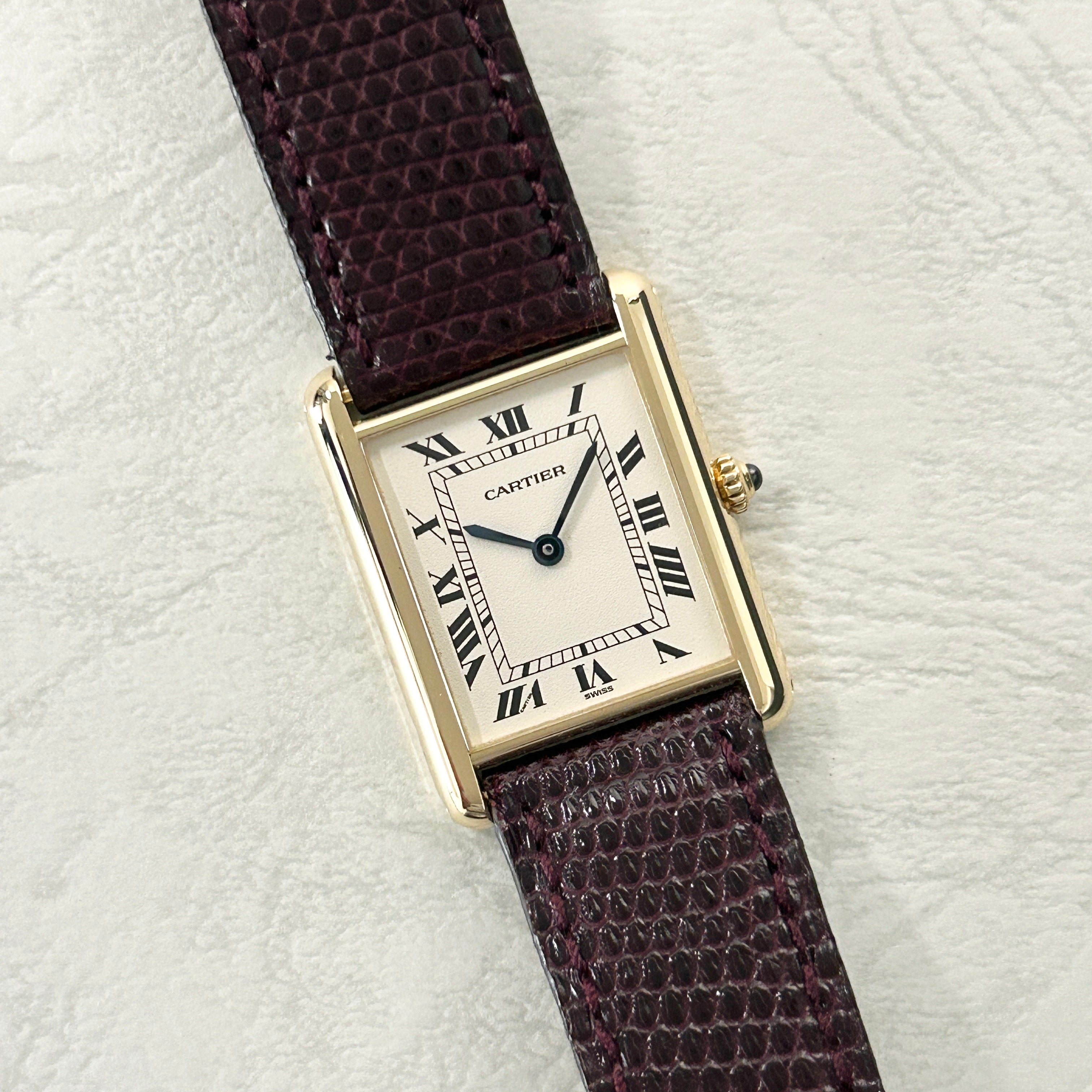 【Cartier】カルティエ<BR>タンクルイカルティエ LM18KYGクォーツ<BR>純正18KYG製尾錠付き