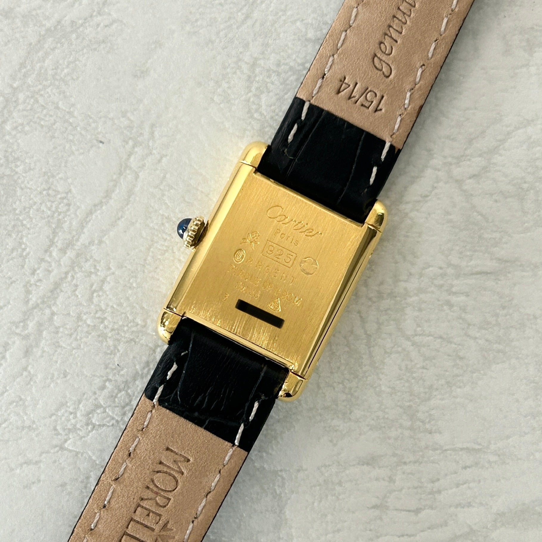 [Cartier] Cartier Must Tank SM Hand-wound Ivory with genuine Roman buckle