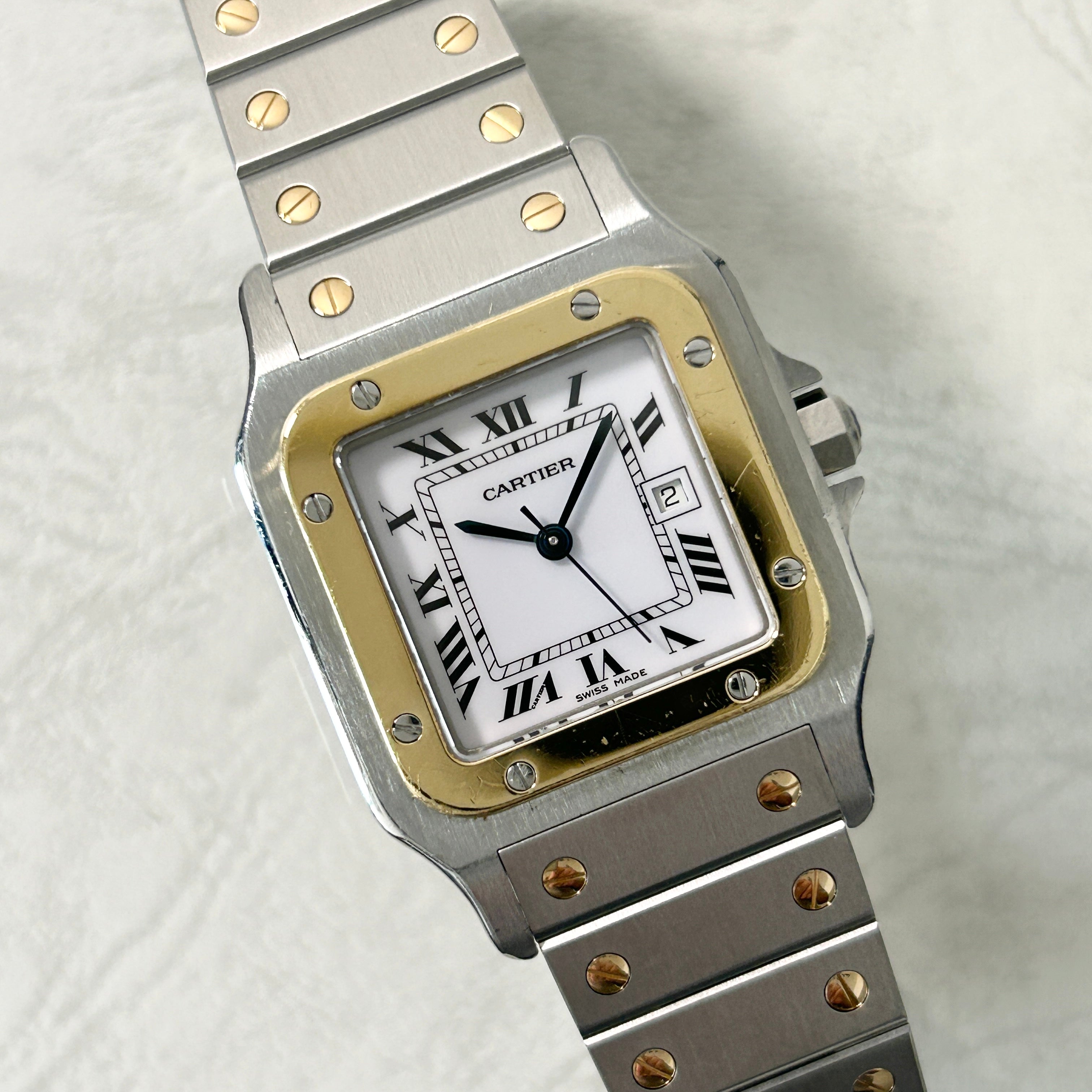 [Cartier] Cartier Santos Galbee LM Automatic 18KYG x SS<br> Late model with bracelet