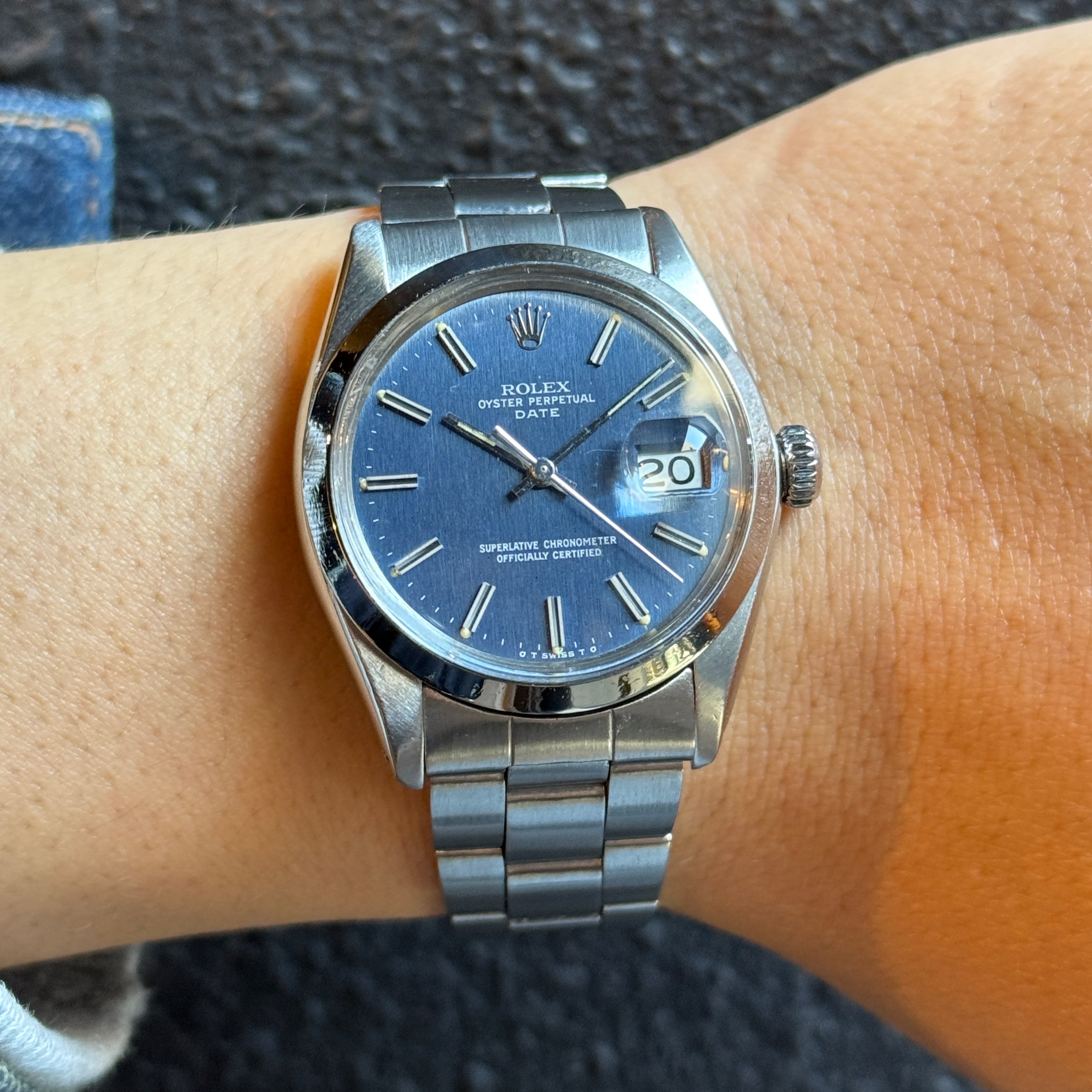 【ROLEX 】ロレックス<BR>パーペチュアルデイト Ref.1500 Blue Σダイヤル