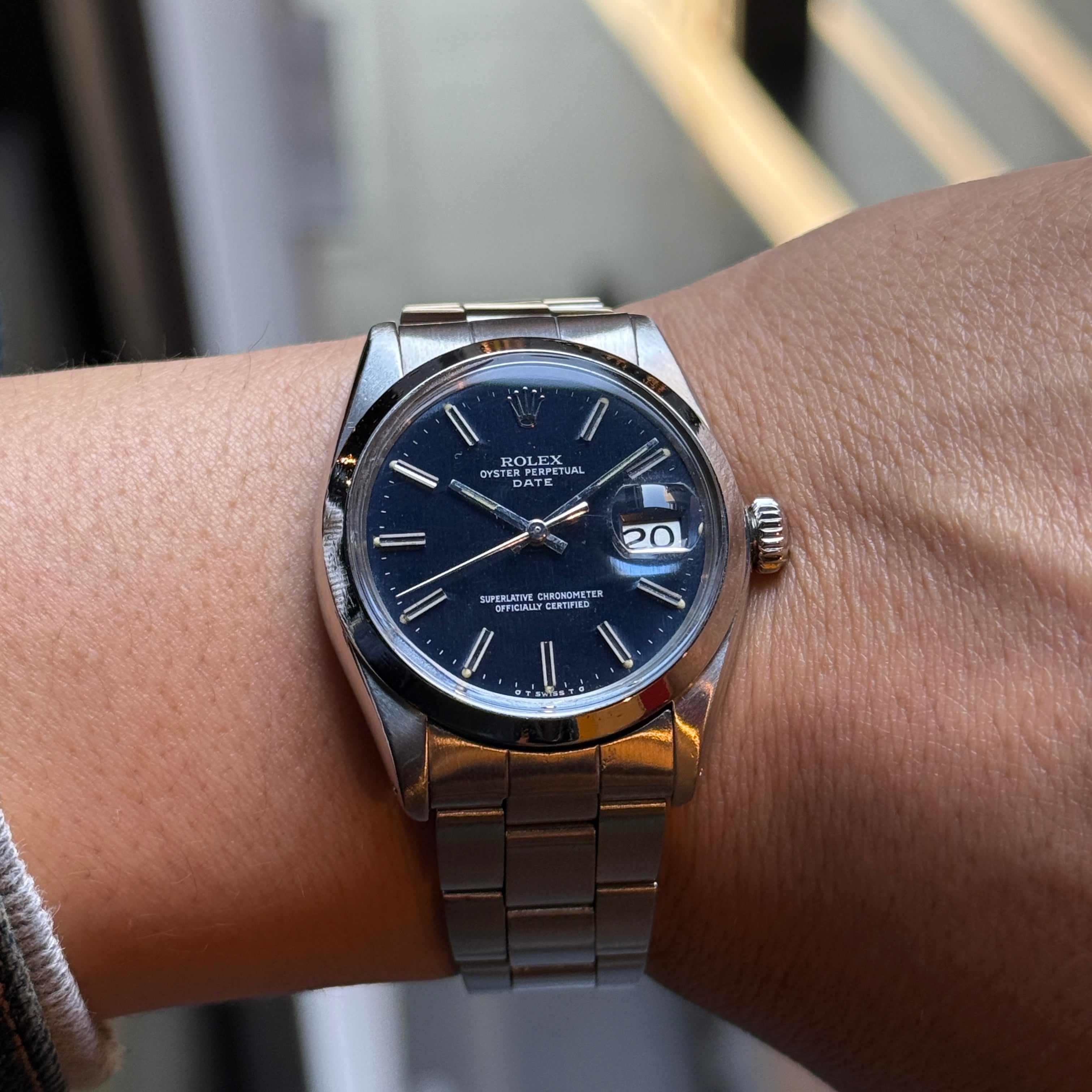 【ROLEX 】ロレックス<BR>パーペチュアルデイト Ref.1500 Blue Σダイヤル