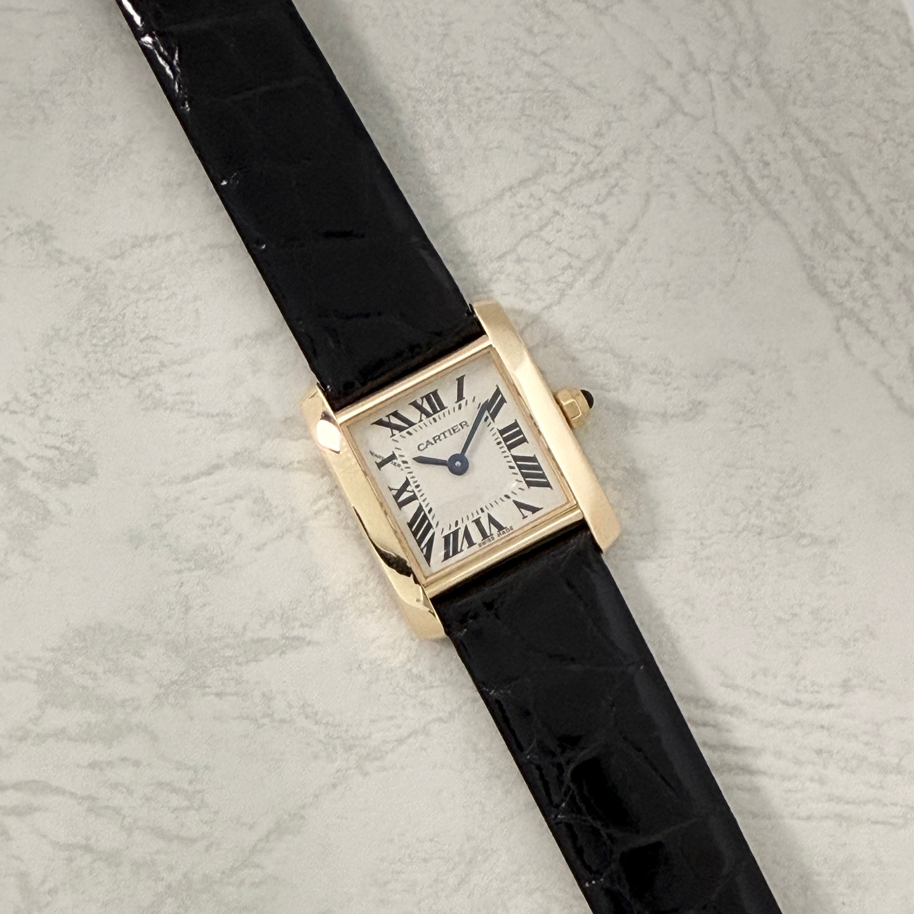 【Cartier】カルティエ<BR> タンクフランセーズSM 18KYG<BR>純正18KYG尾錠付き