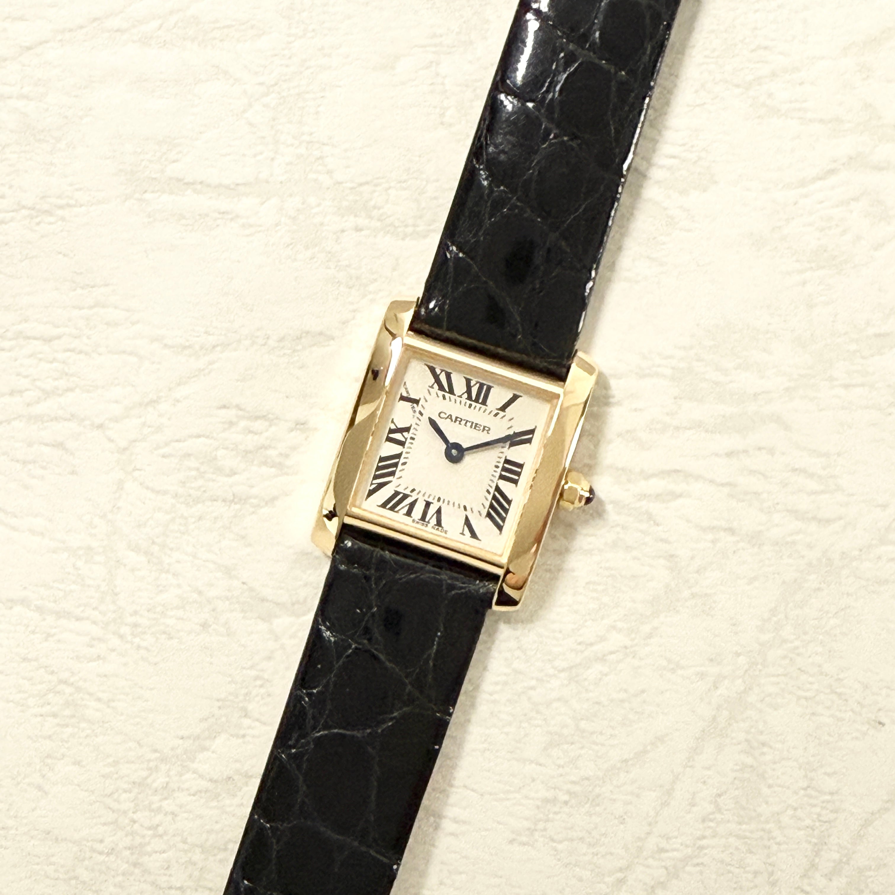 【Cartier】カルティエ<BR> タンクフランセーズSM 18KYG<BR>純正18KYG尾錠付き