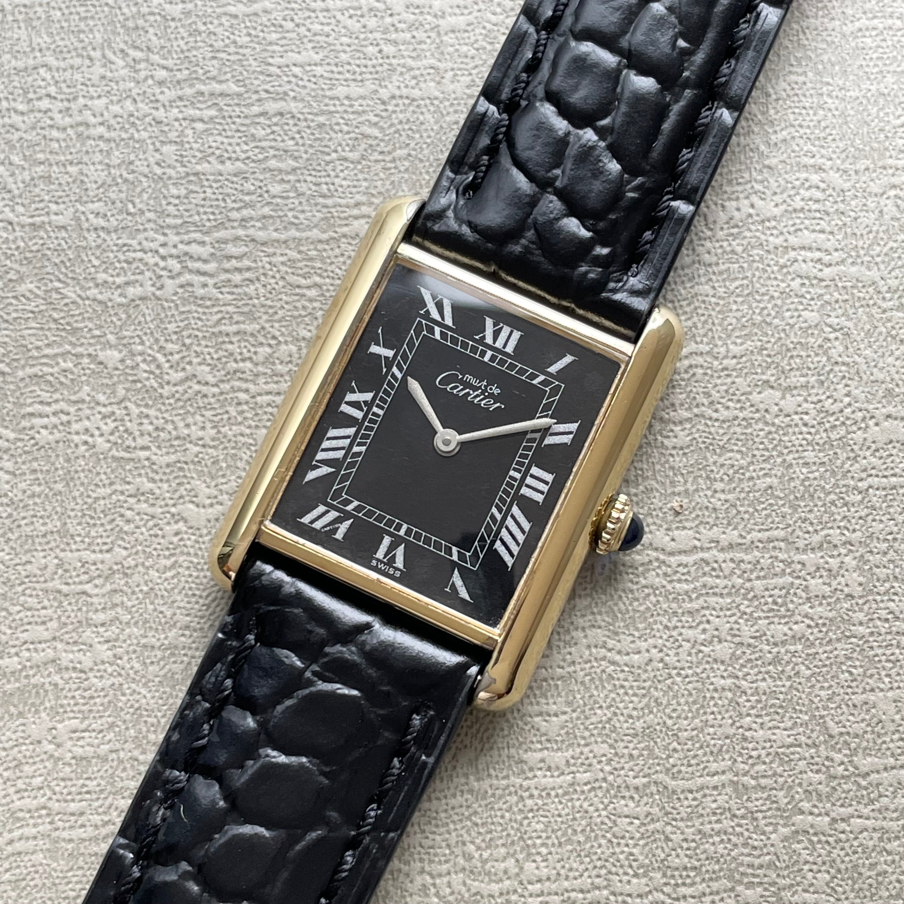 Cartier】マストタンクLM手巻きブラックローマ – REGALO vintage watch