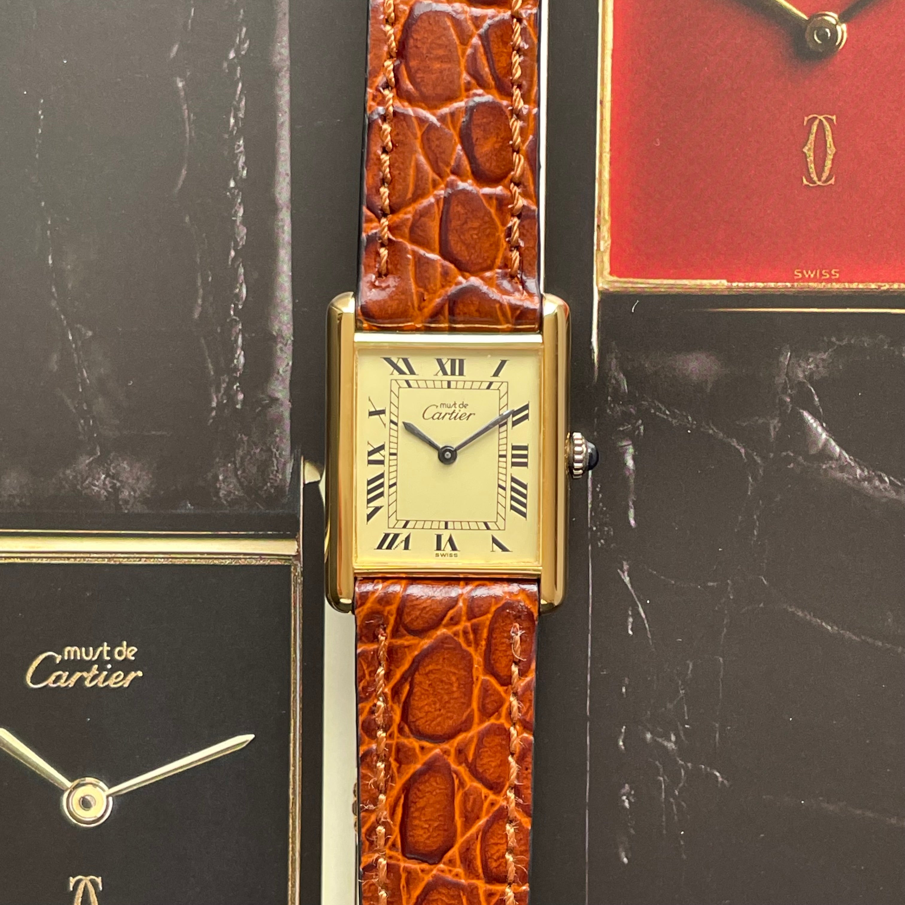 [Cartier] Cartier Must Tank LM Manual Winding Ivory Roman