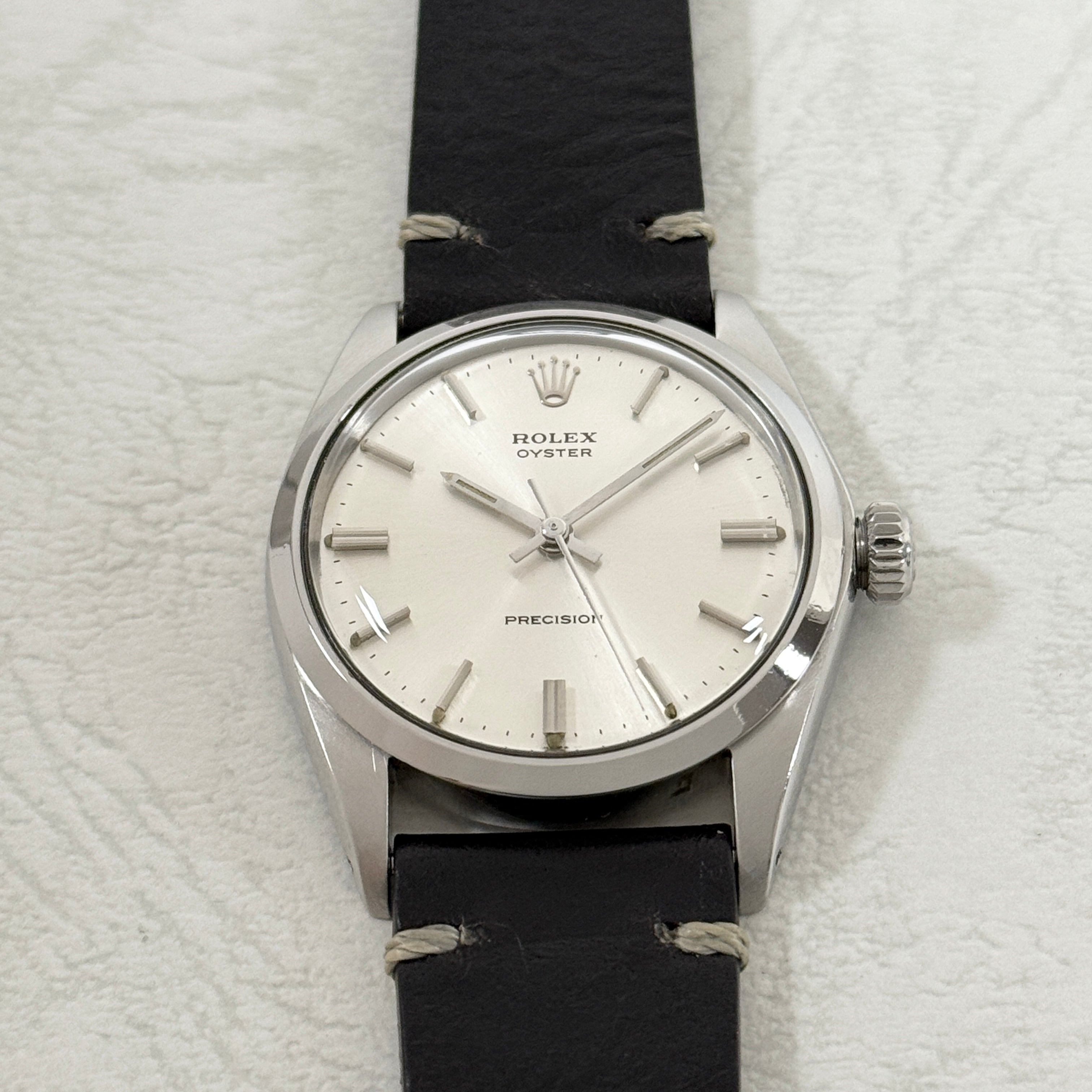 [ROLEX] Rolex Oyster Ref.6426 Silver with genuine buckle