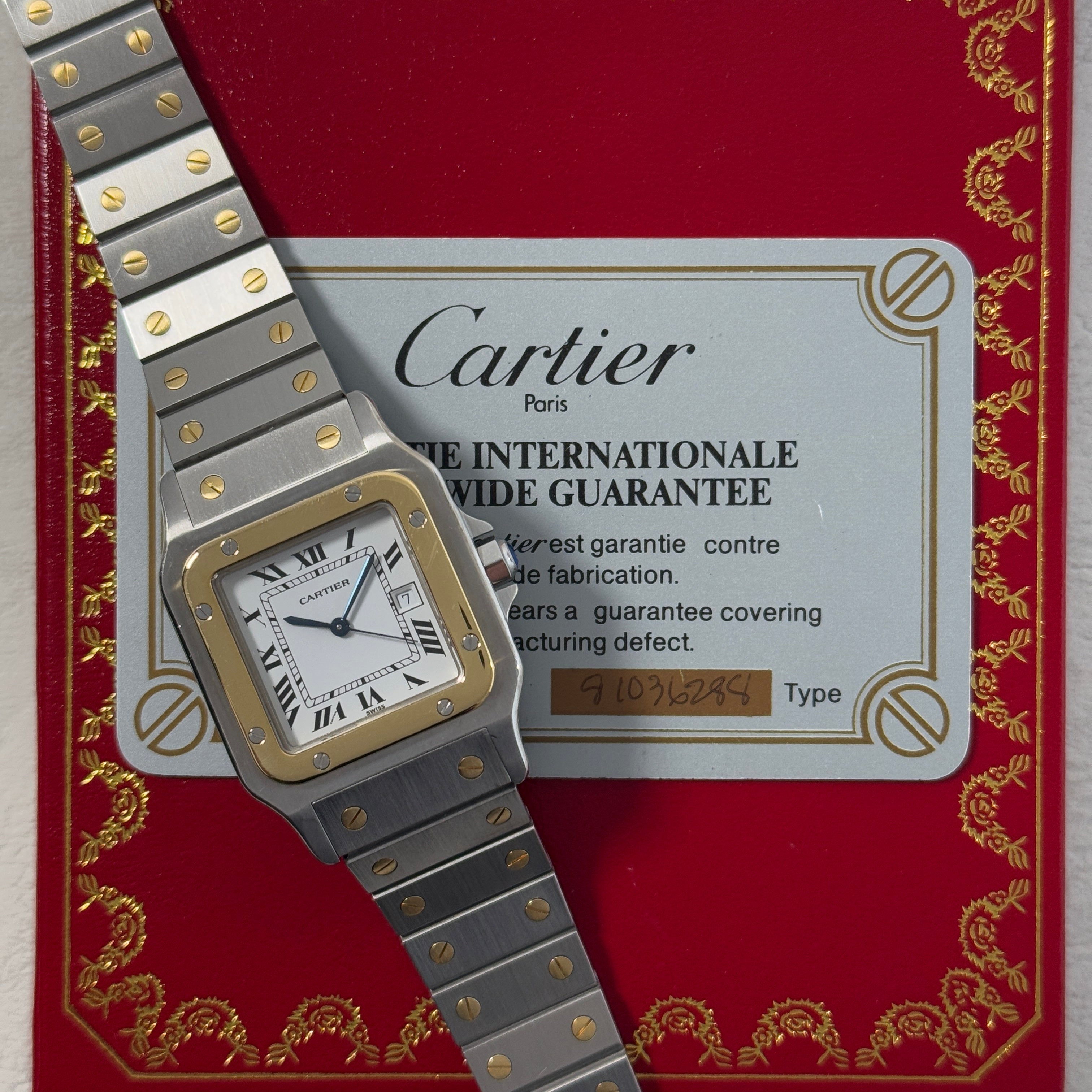 【Cartier】カルティエ サントスガルベ LM 自動巻き 18KYG×SS 付属品付き