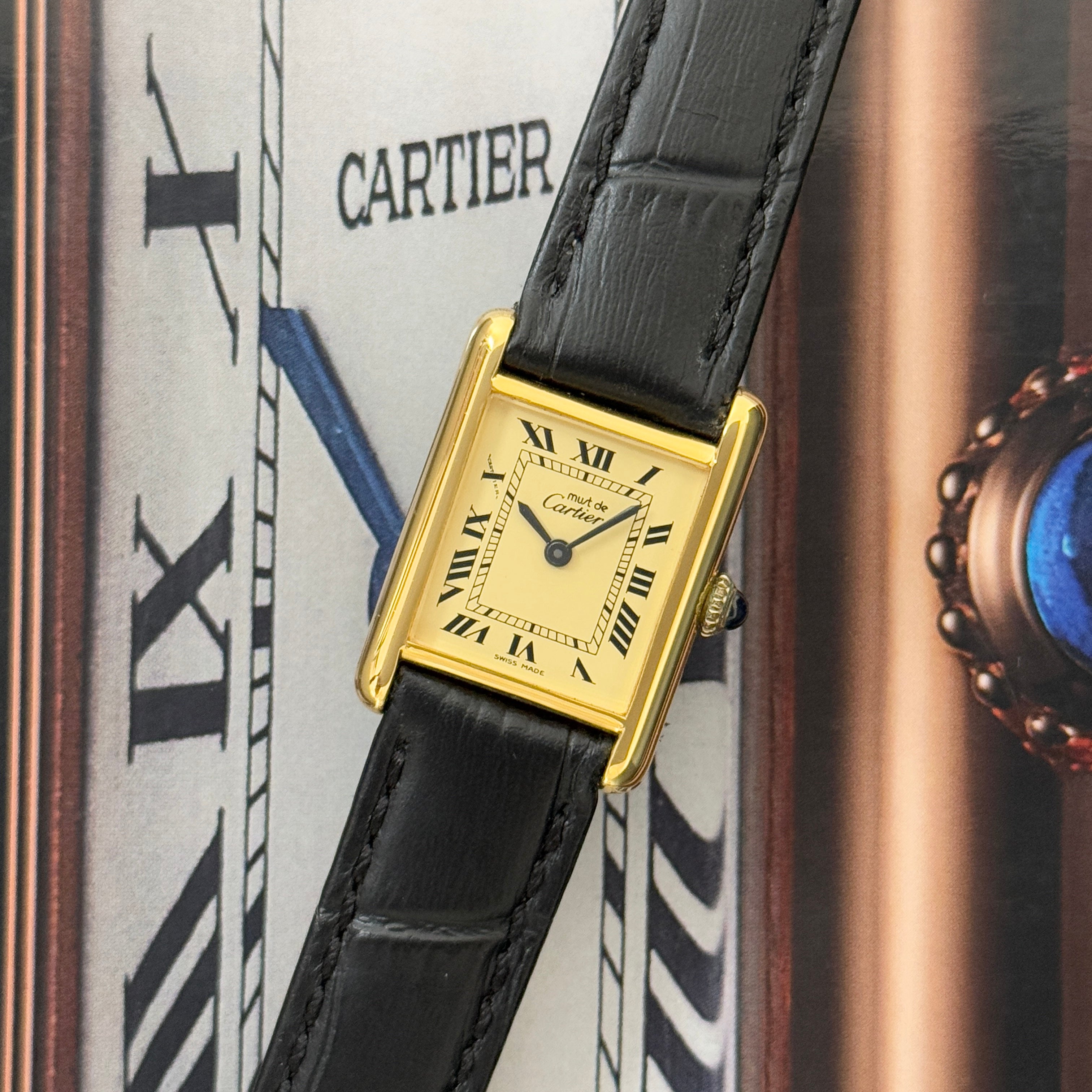 [Cartier] Cartier Must Tank SM Manual Winding Ivory Roma "SWISS MADE"