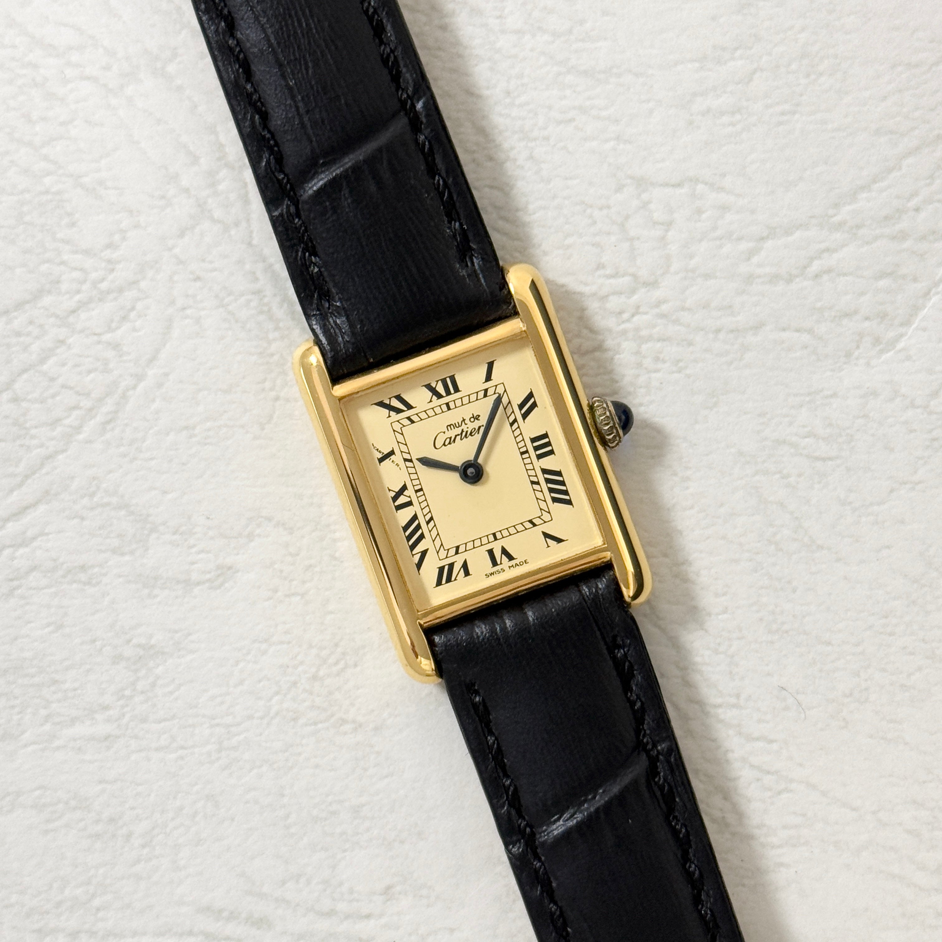 [Cartier] Cartier Must Tank SM Manual Winding Ivory Roma "SWISS MADE"