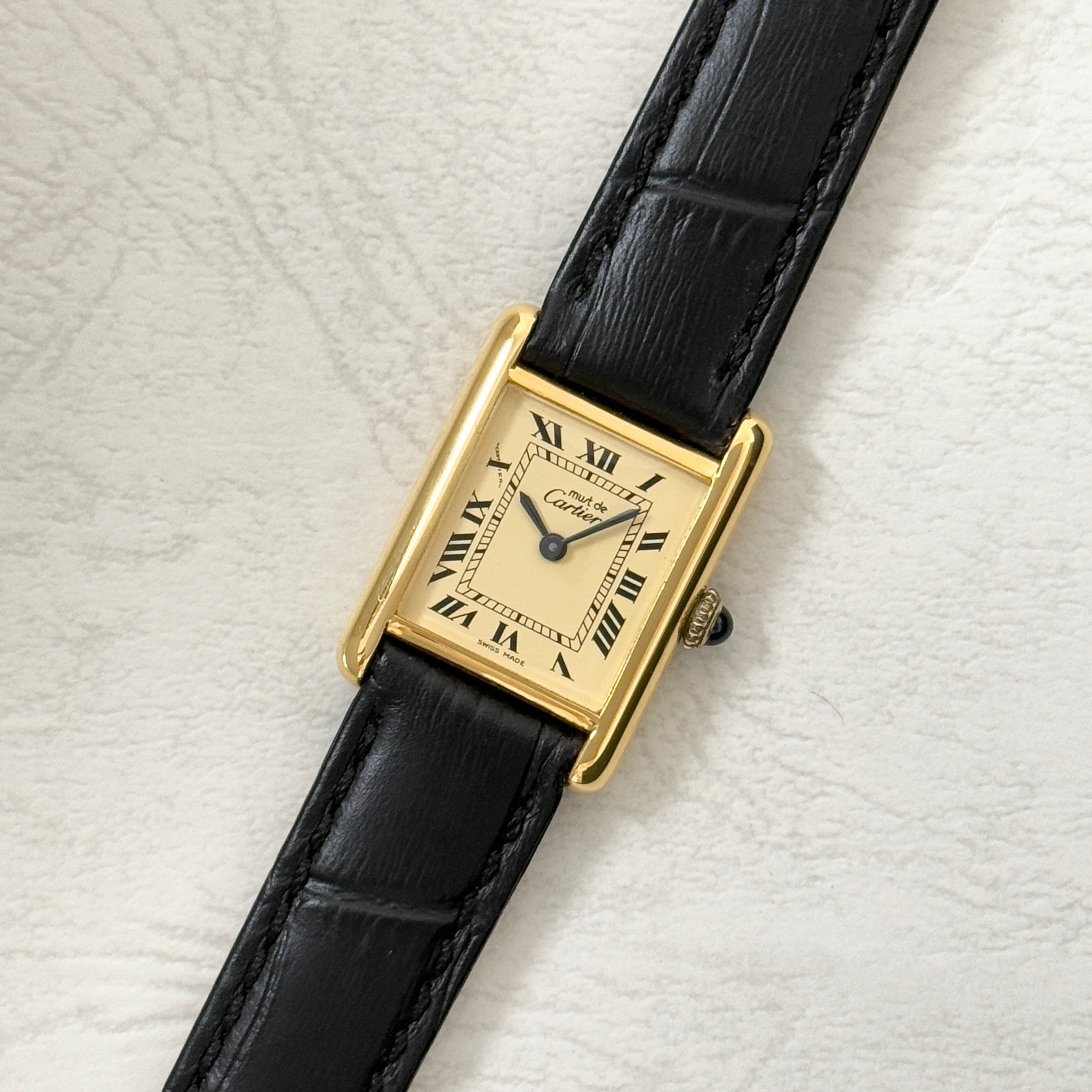 [Cartier] Cartier Must Tank SM Manual Winding Ivory Roma "SWISS MADE"