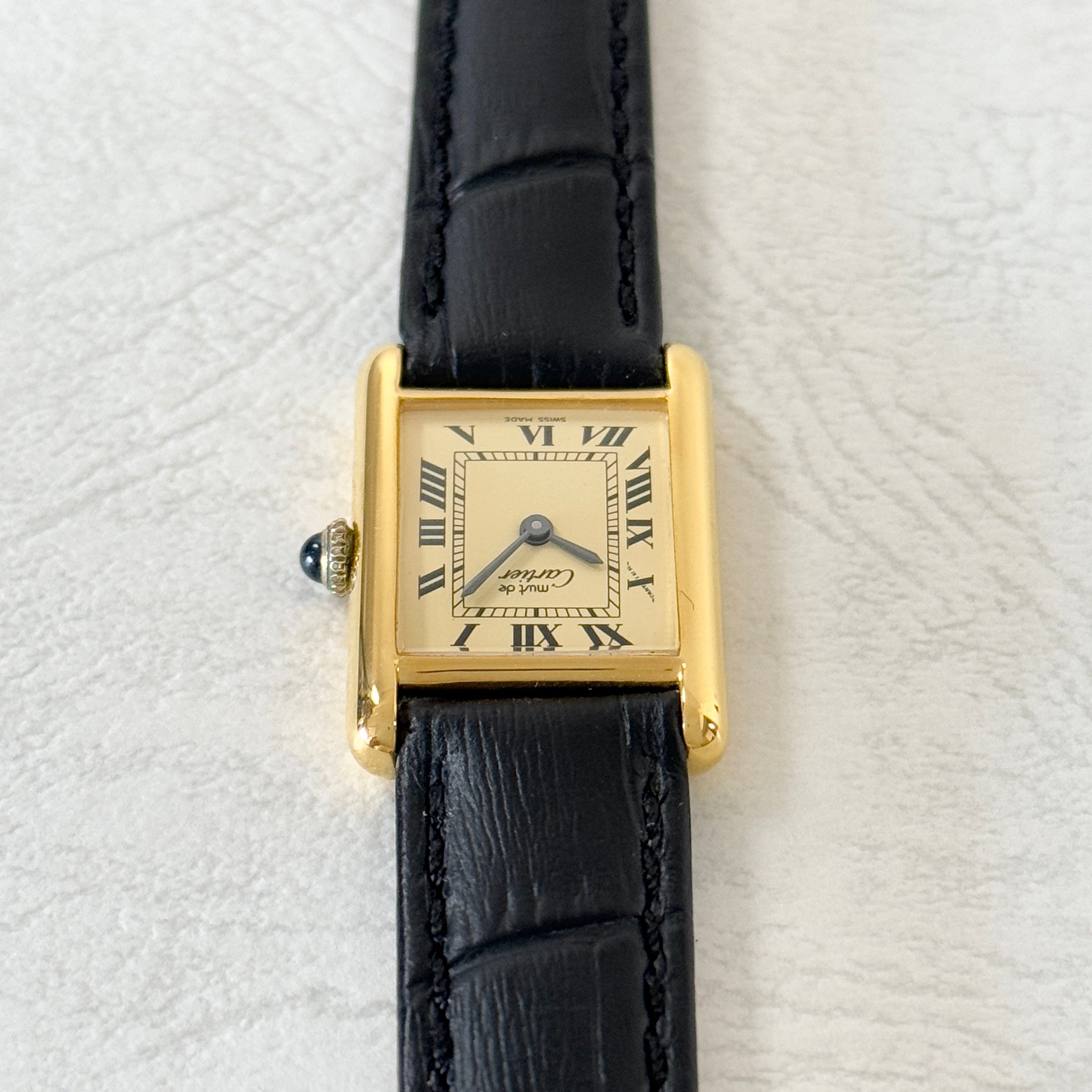 [Cartier] Cartier Must Tank SM Manual Winding Ivory Roma "SWISS MADE"