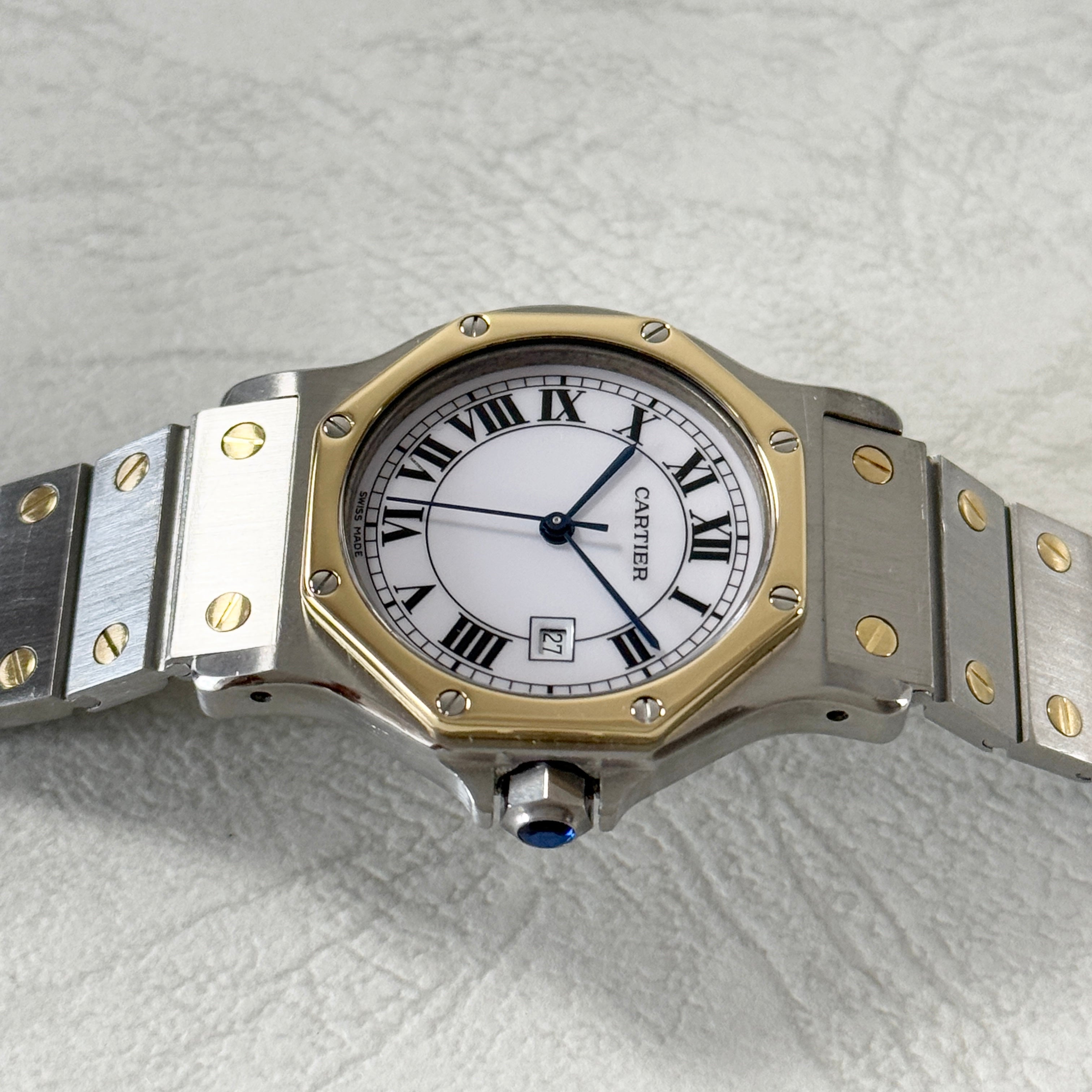 [Cartier] Cartier Santos Octagon LM 18KYG x SS with lifetime warranty