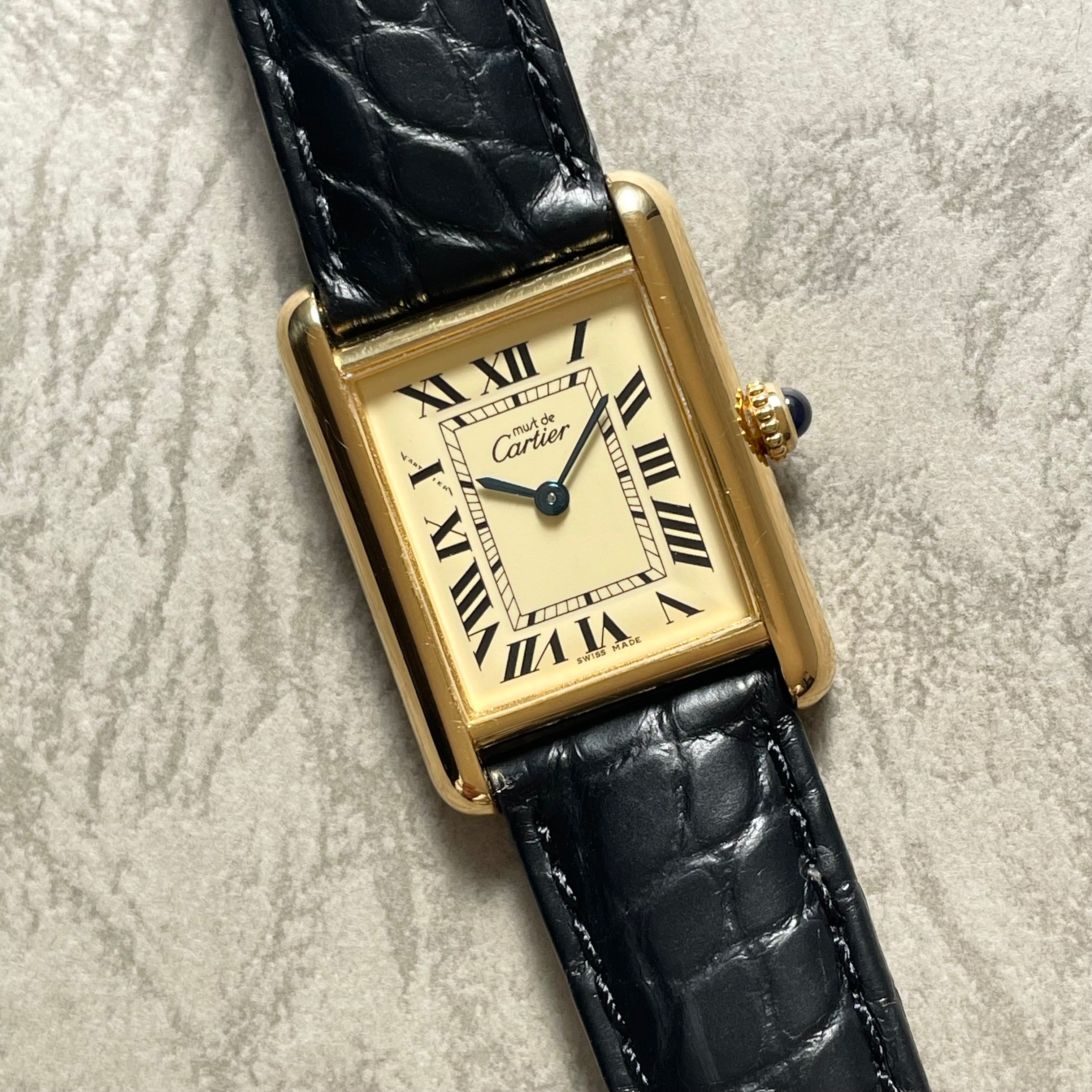 [Cartier] Cartier Must Tank SM late model ivory Roman