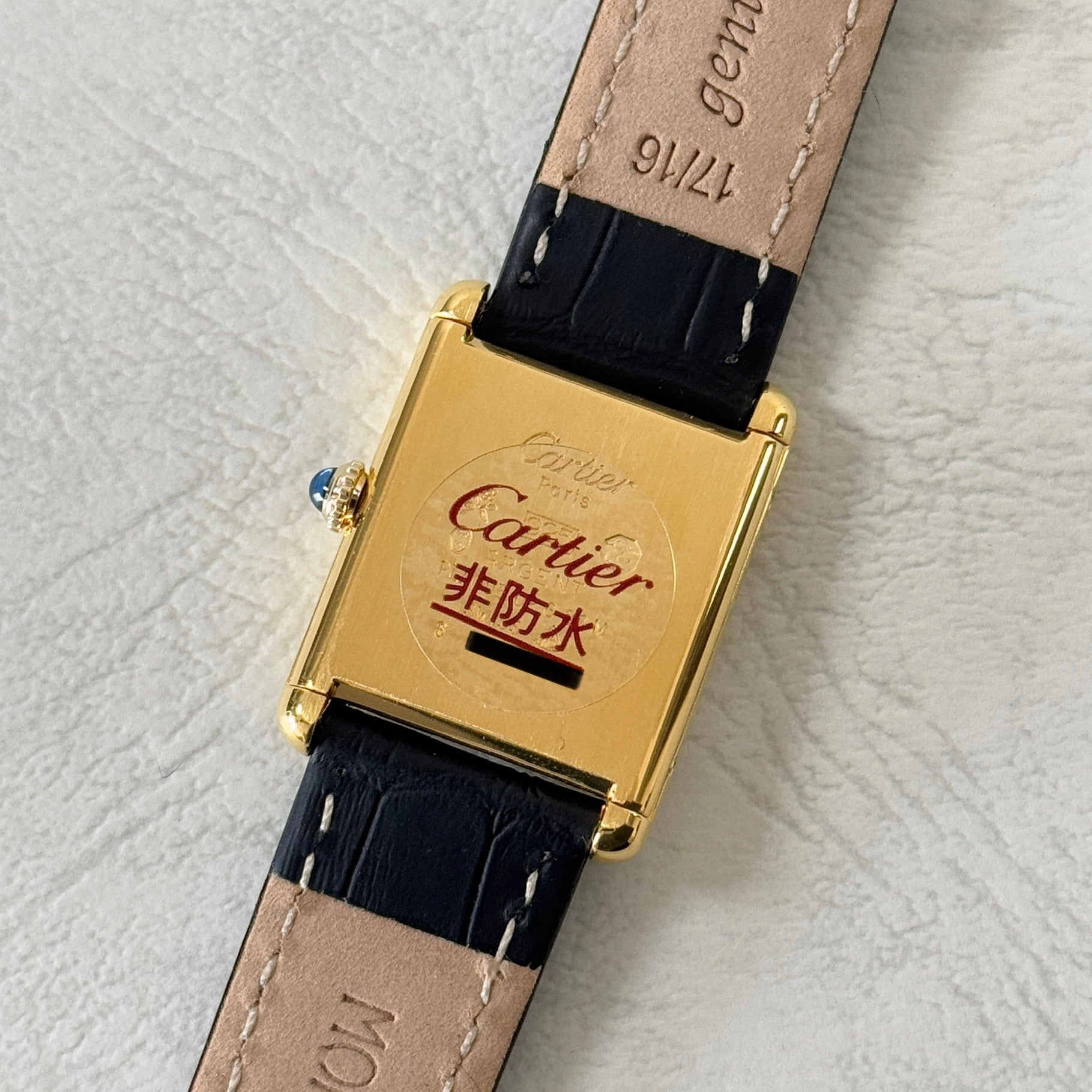 [Cartier] Cartier Must Tank LM Manual Winding Black Roman with Lifetime Warranty