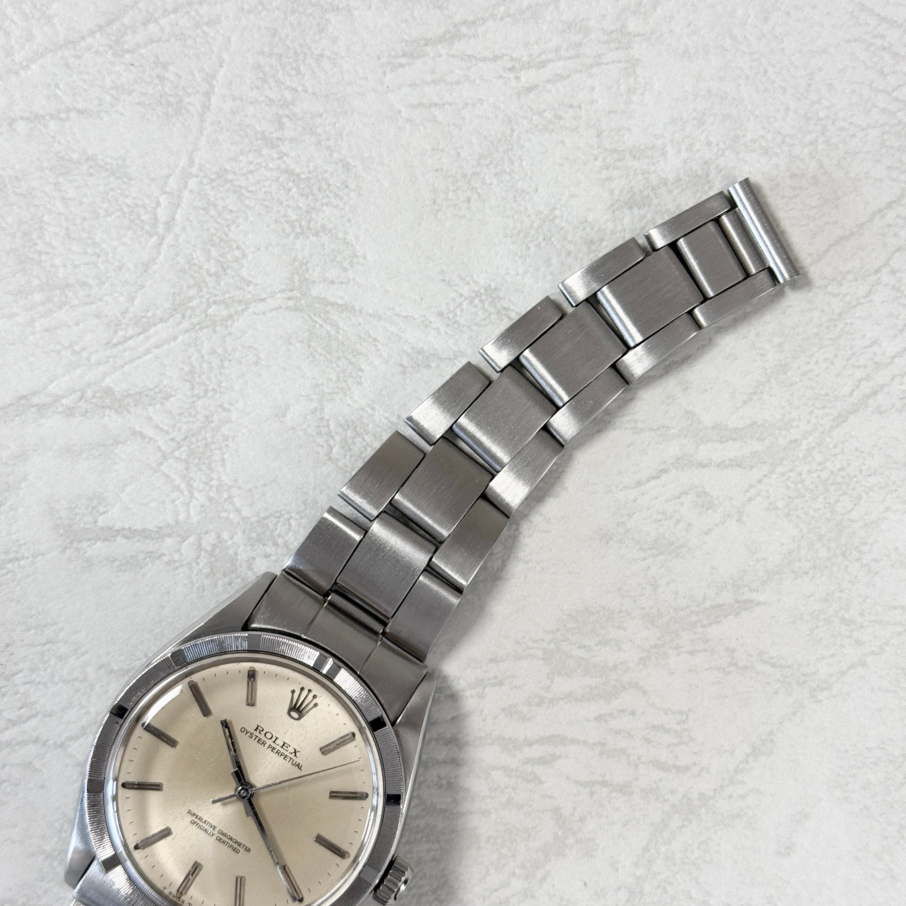 [ROLEX] Rolex Oyster Perpetual Ref.1007 Silver Engine Turned Bezel