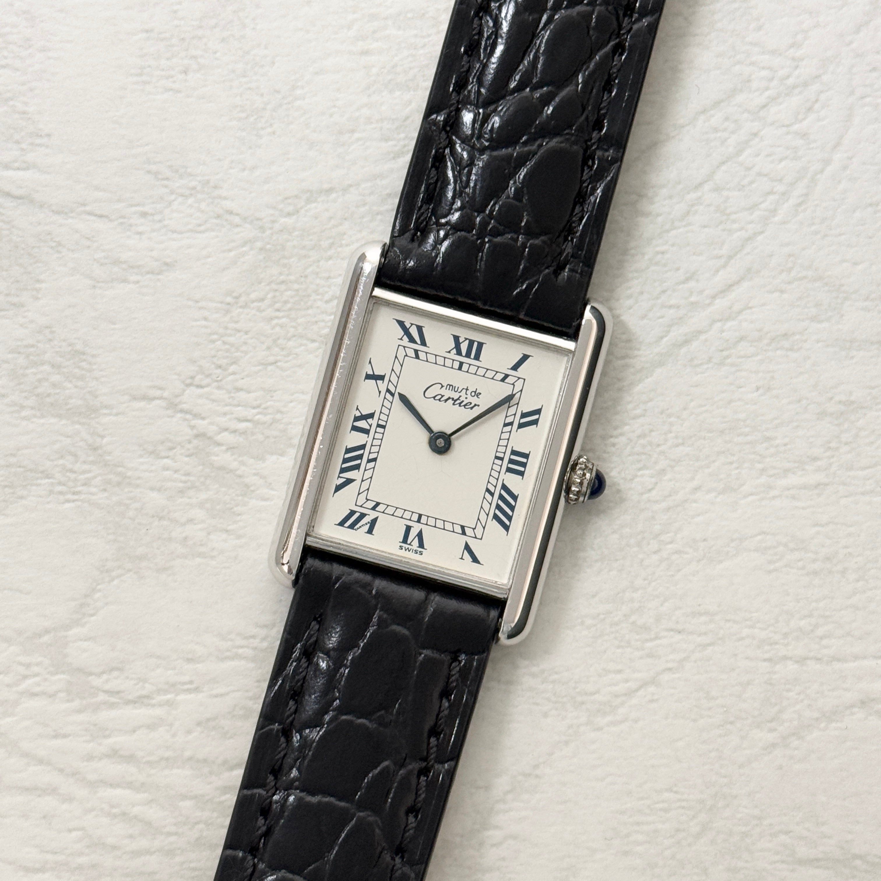 [Cartier] Cartier Must Tank LM Silver QZ with genuine buckle