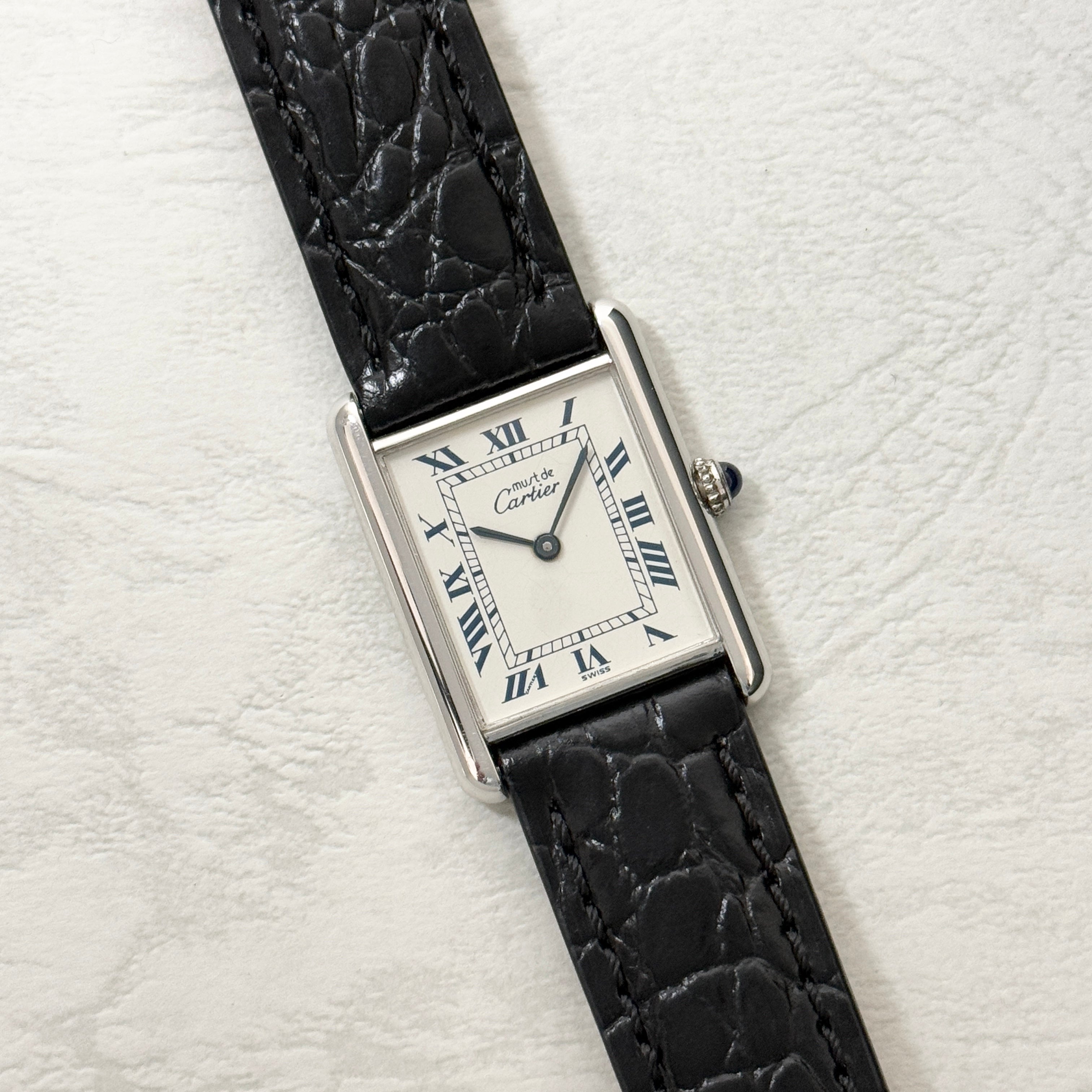 [Cartier] Cartier Must Tank LM Silver QZ with genuine buckle