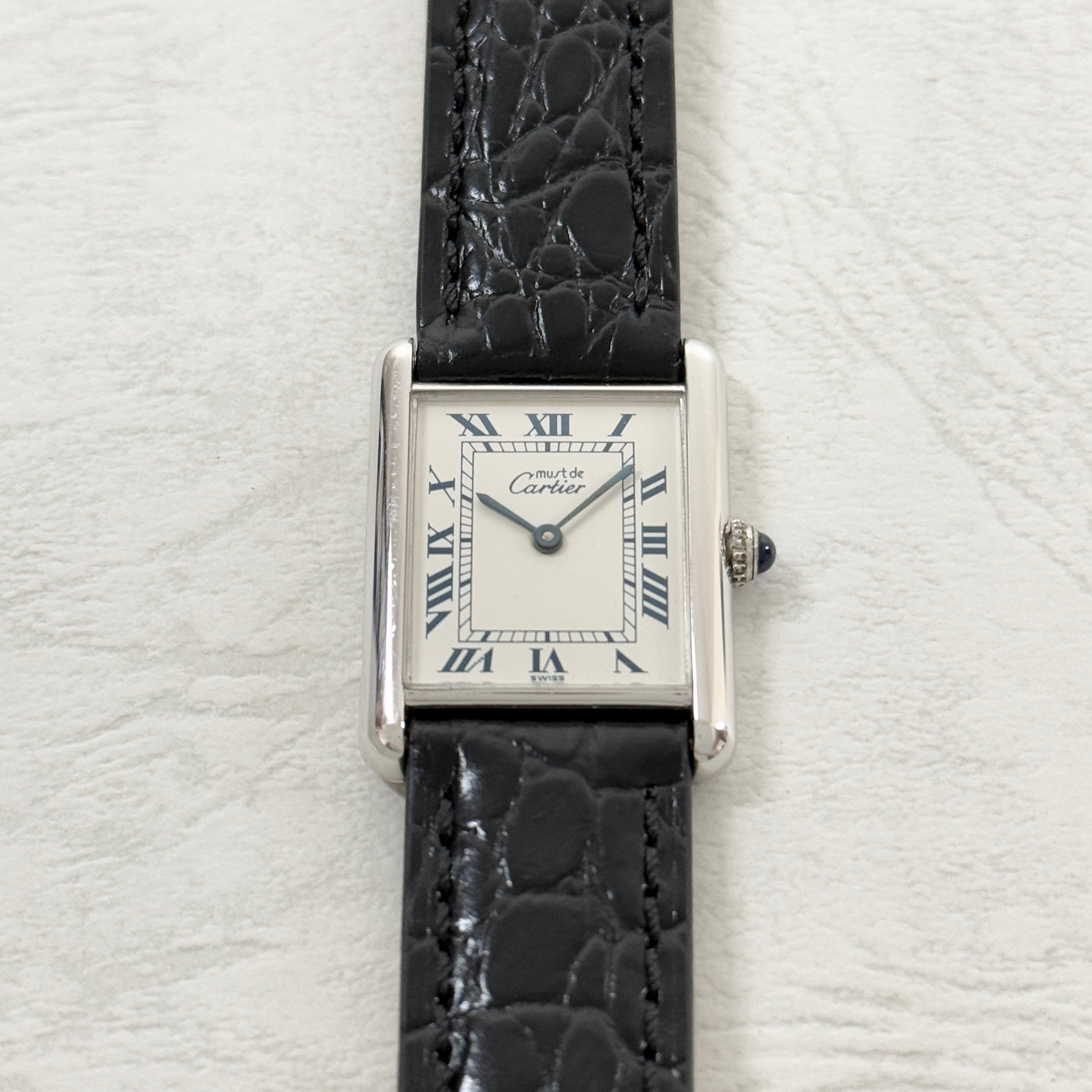 [Cartier] Cartier Must Tank LM Silver QZ with genuine buckle