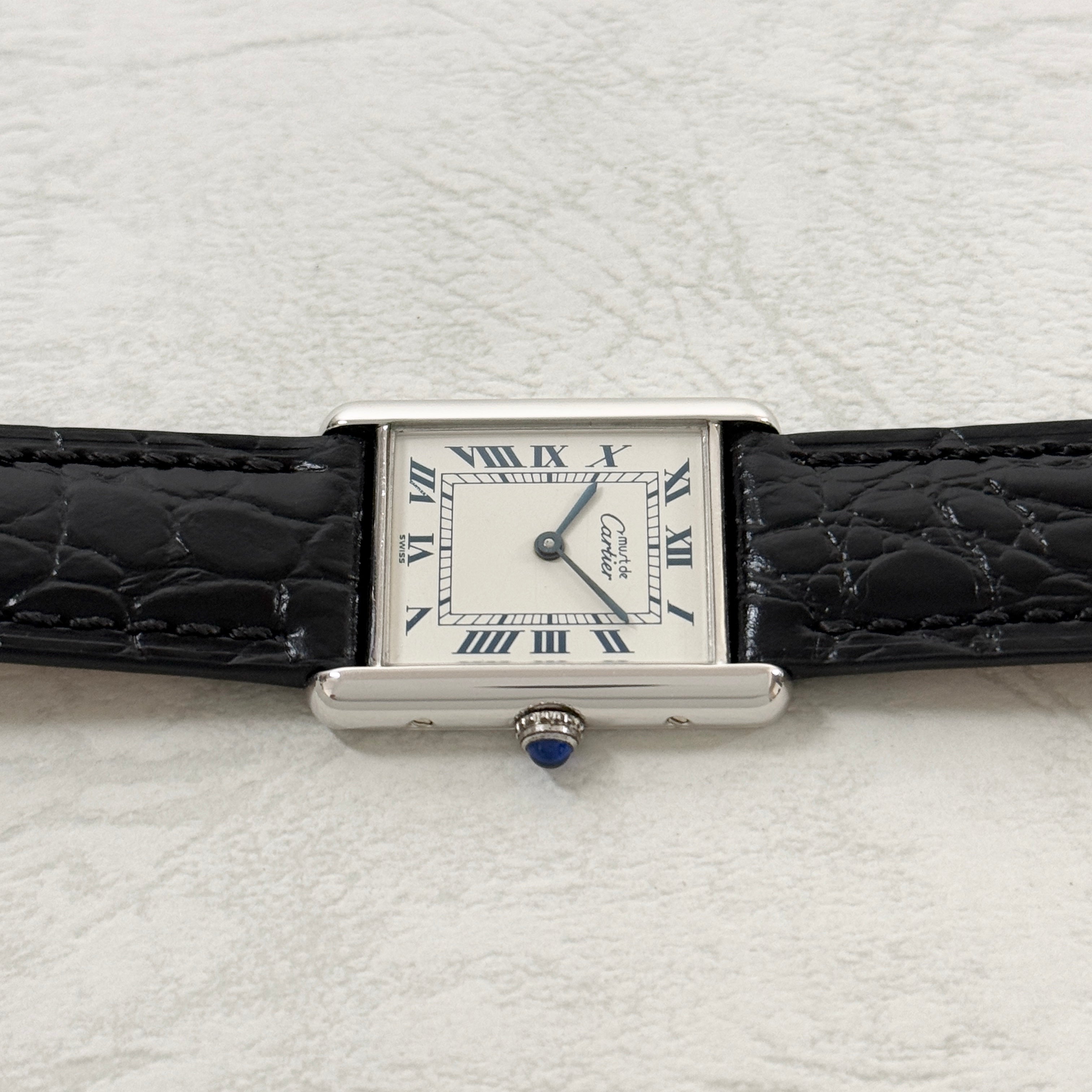 [Cartier] Cartier Must Tank LM Silver QZ with genuine buckle