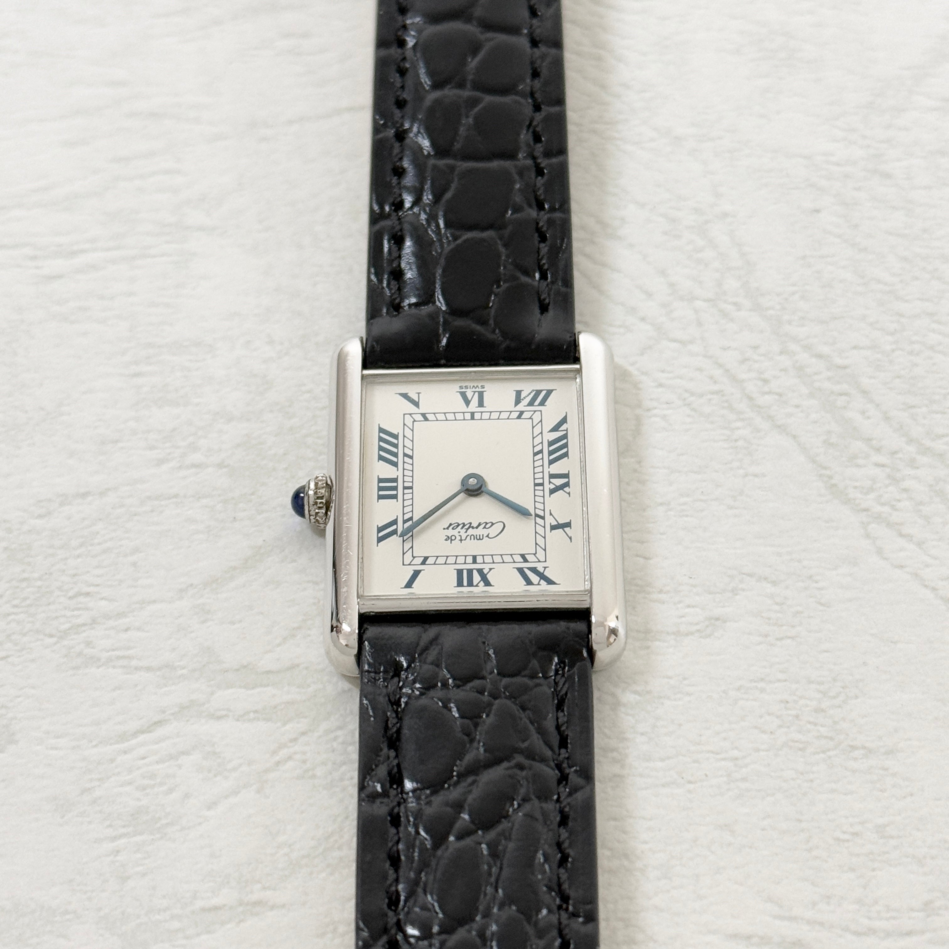 [Cartier] Cartier Must Tank LM Silver QZ with genuine buckle