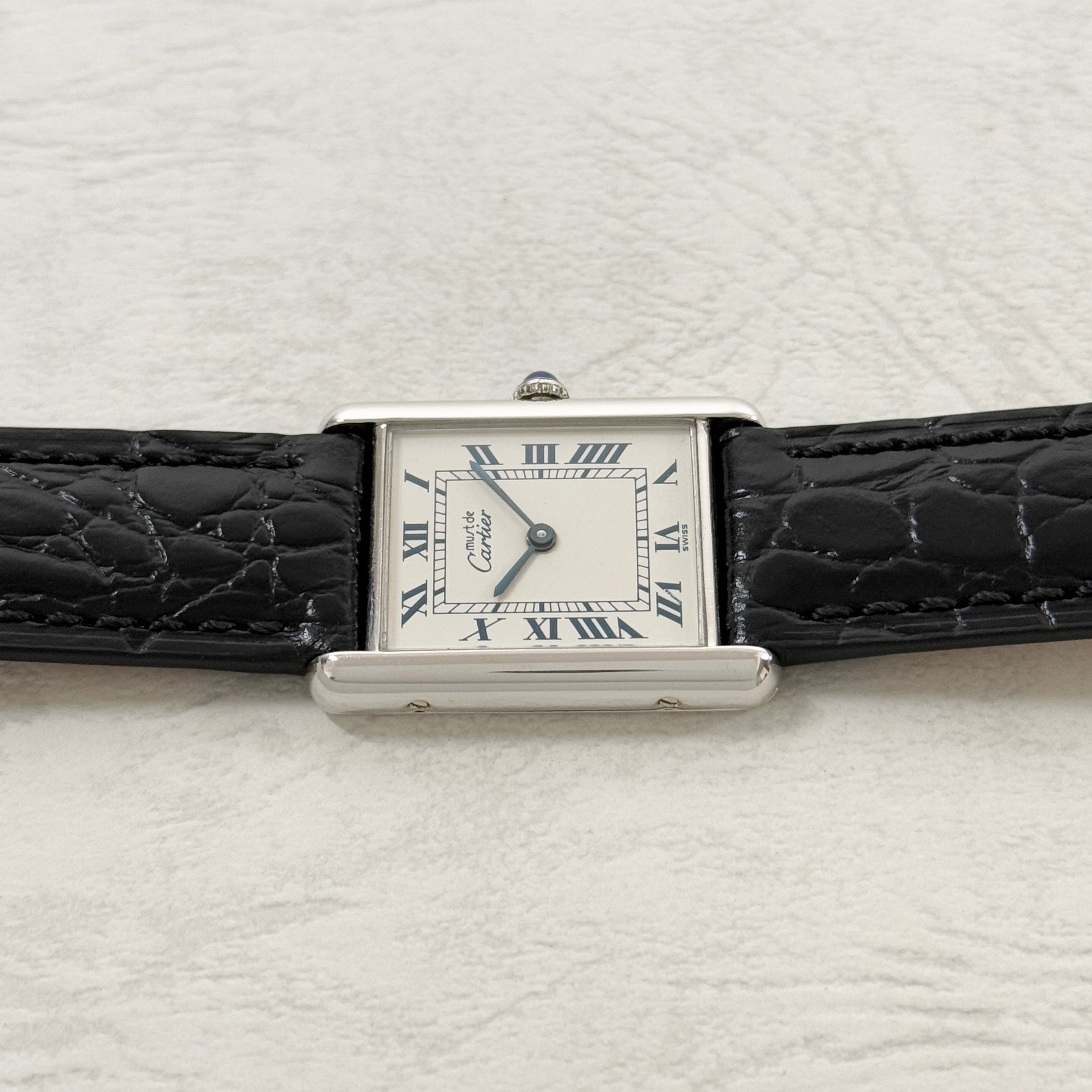 [Cartier] Cartier Must Tank LM Silver QZ with genuine buckle